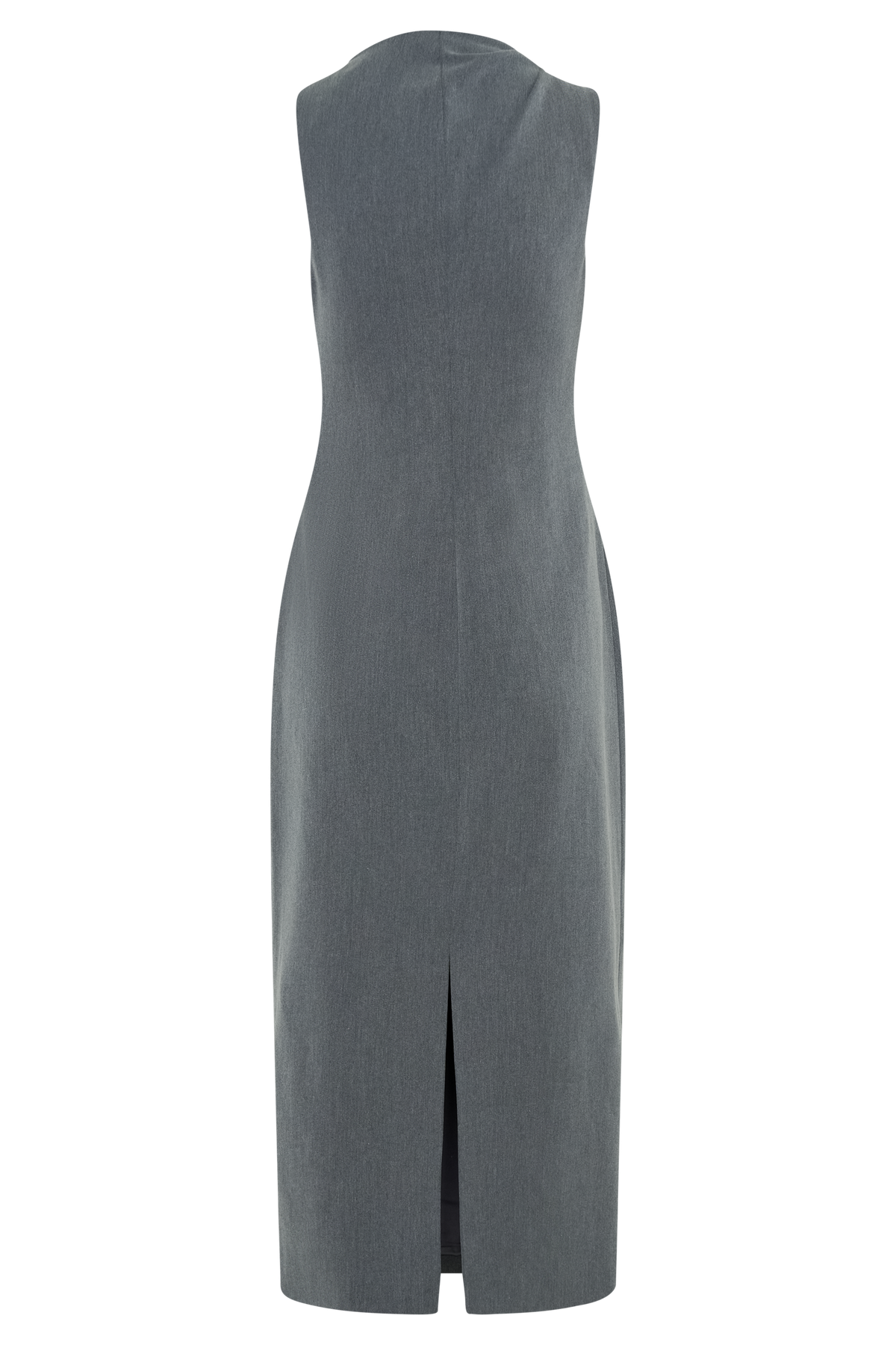 Taylor Draped Crepe Midi Dress - Charcoal Marle #10
