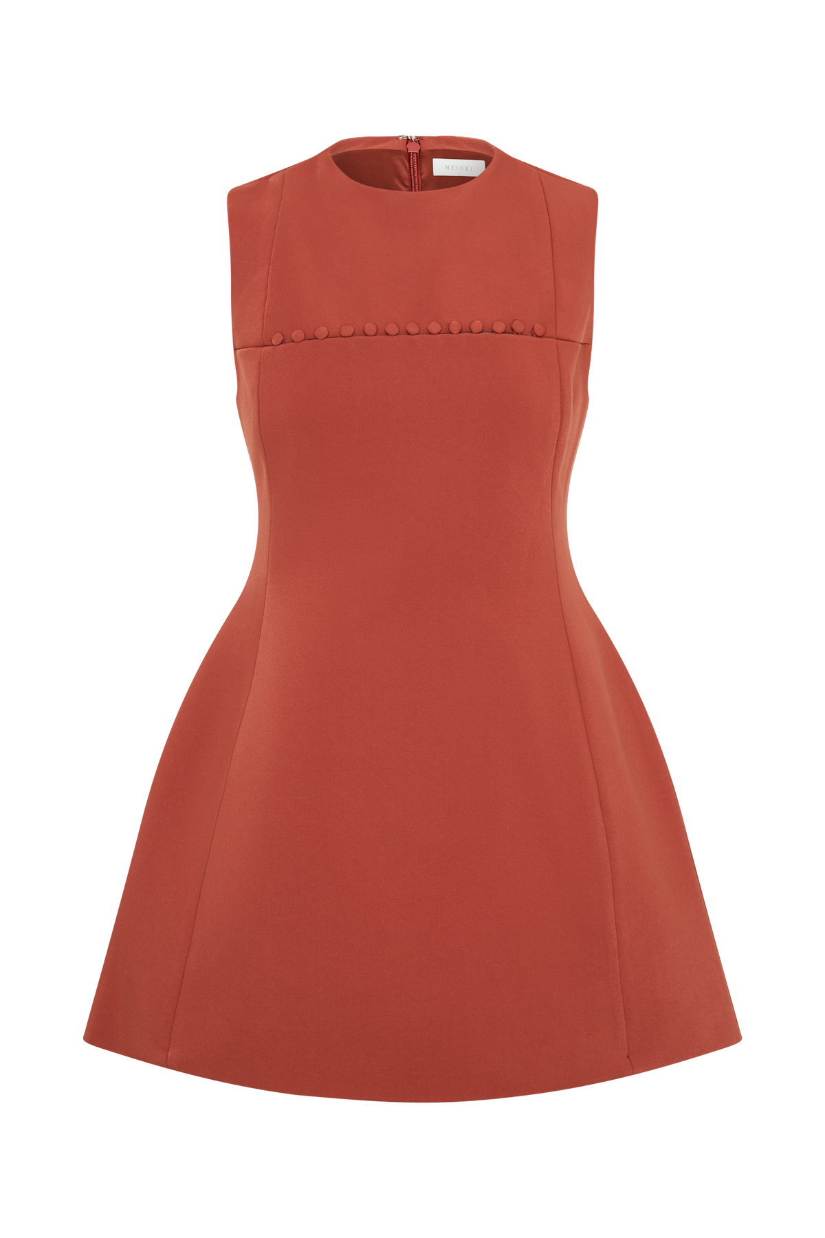 Winona Suiting Mini Dress With Cut Out - Chilli #8