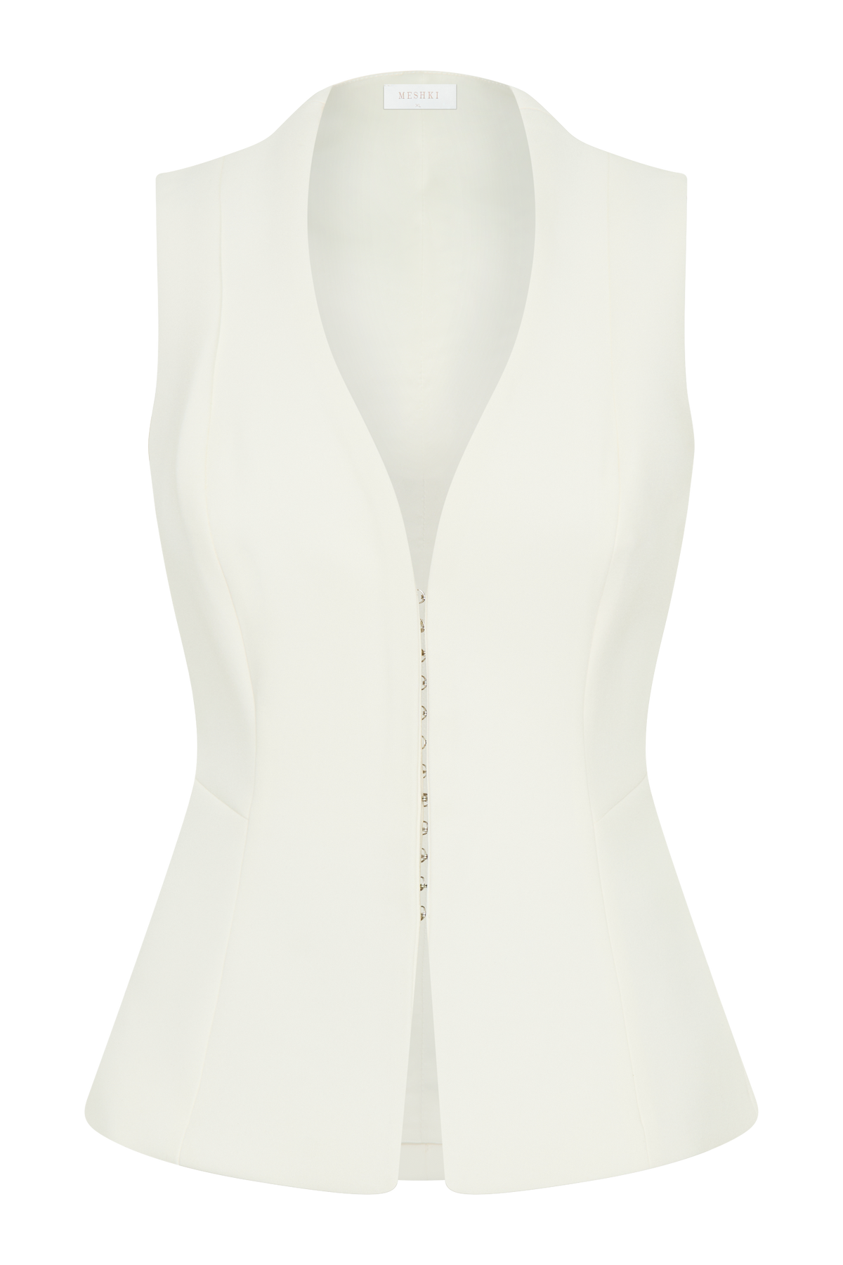 Melinda Structured Vest Top - Ivory #10
