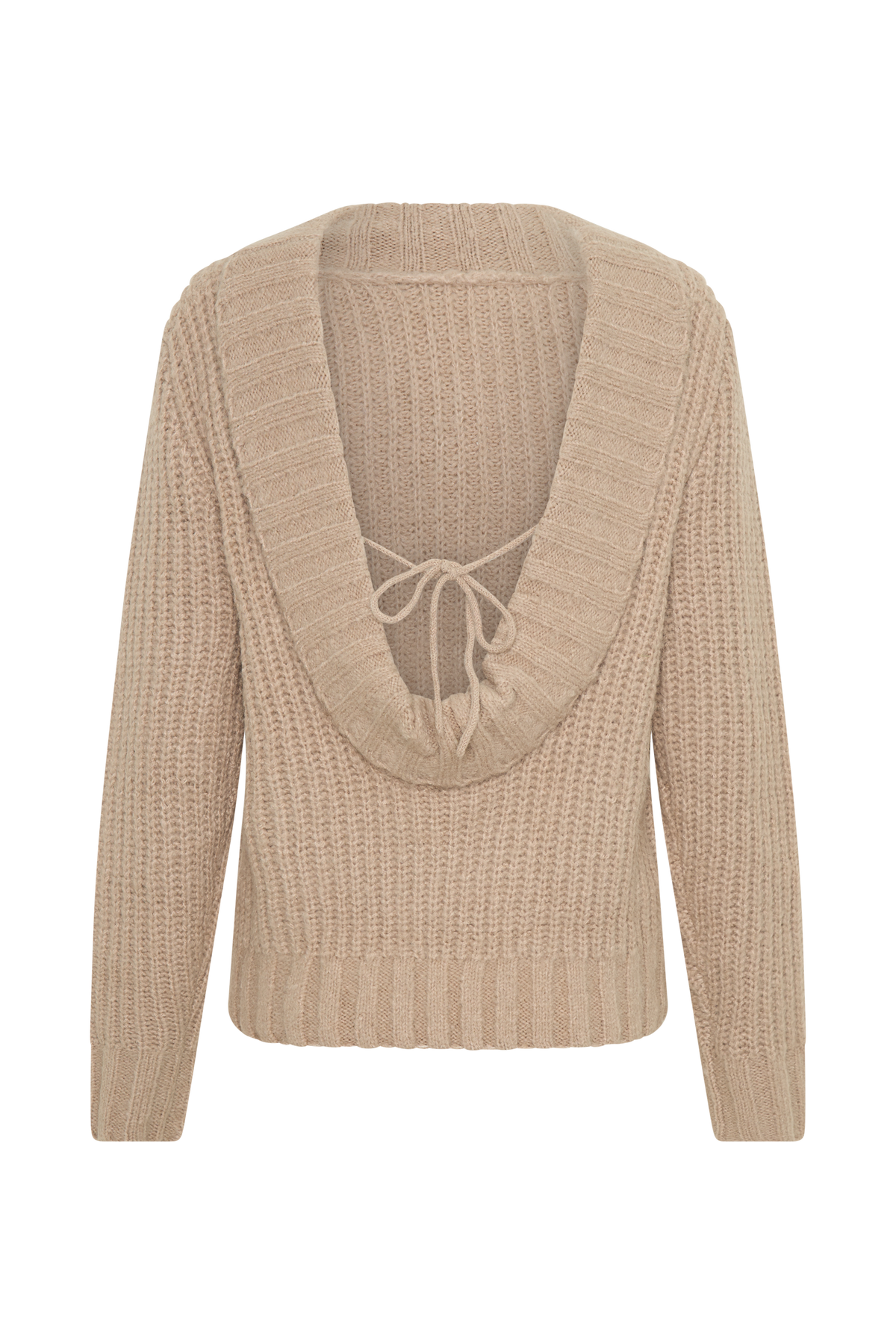 Candice Oversized Low Back Knit Jumper - Stone Marle #9