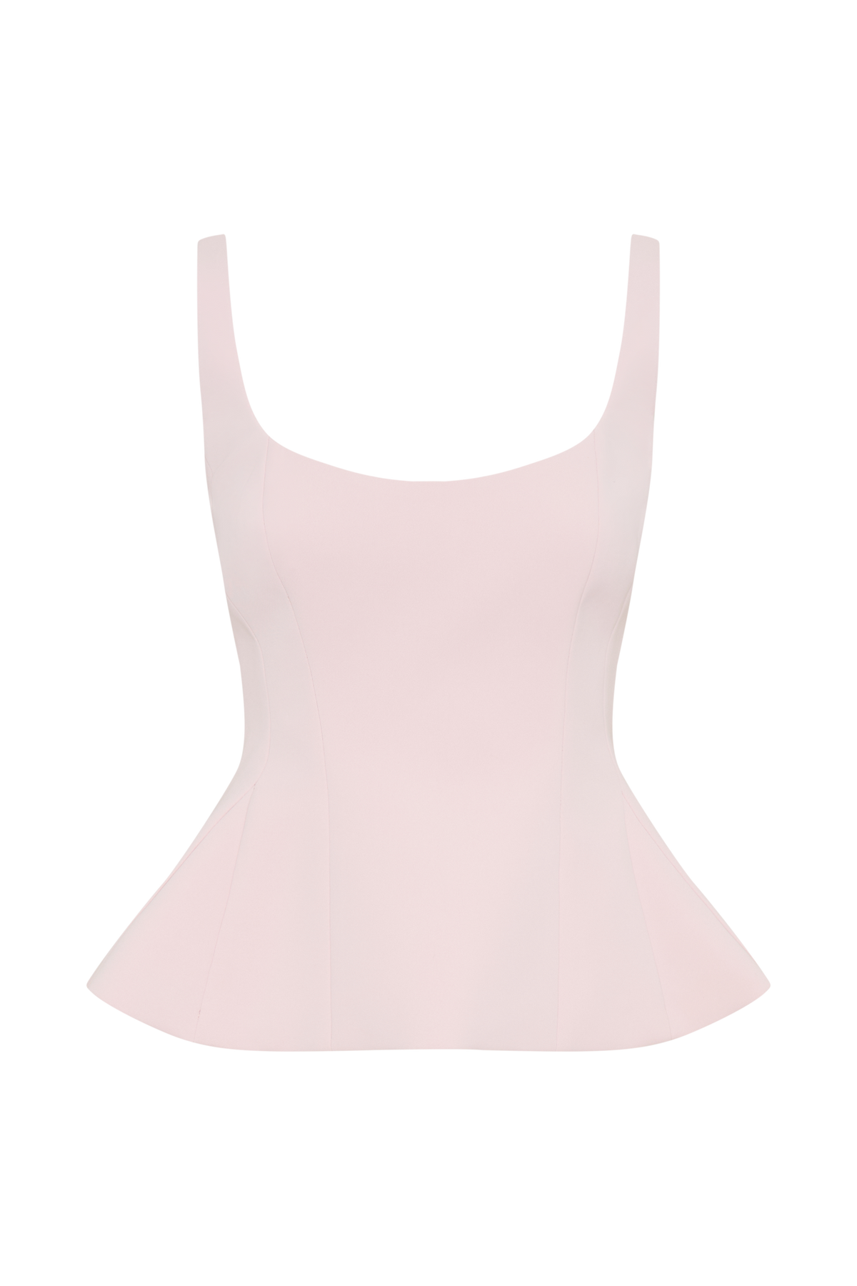 Korrie Suiting Peplum Top - Powder Pink