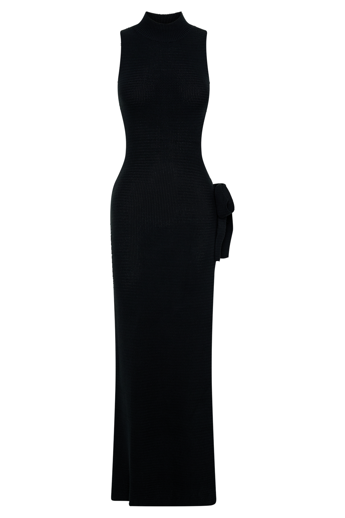 Stephanie Cut Out Knit Maxi Dress - Black #7
