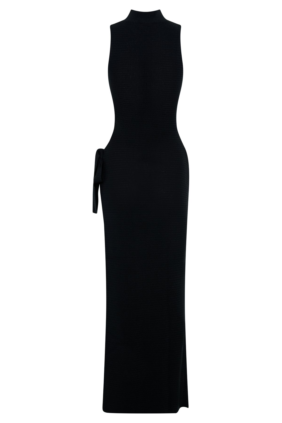 Stephanie Cut Out Knit Maxi Dress - Black