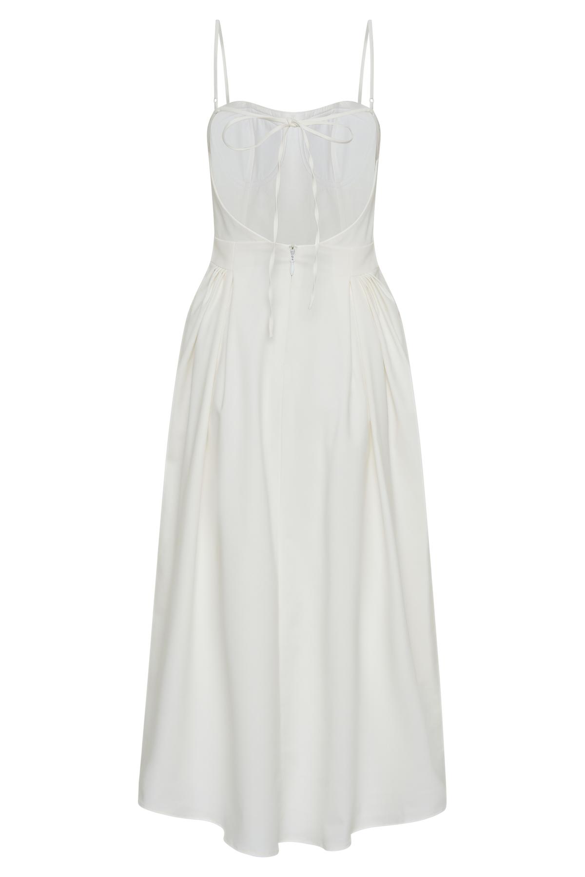 Rebecca Cotton Midi Dress - White #8