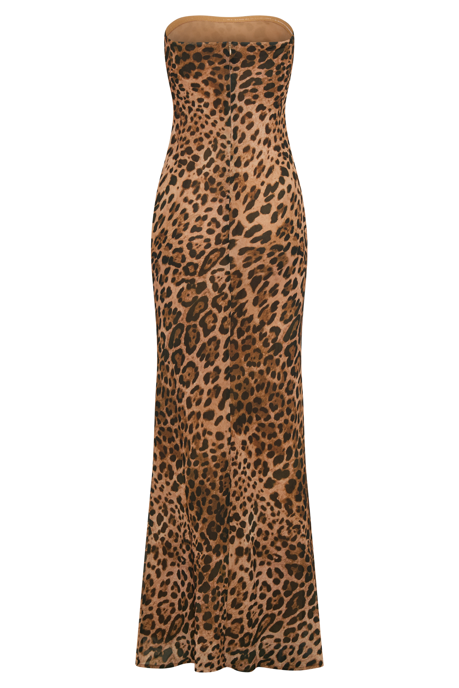 Breanna Strapless Chiffon Maxi Dress - Leopard Print #6