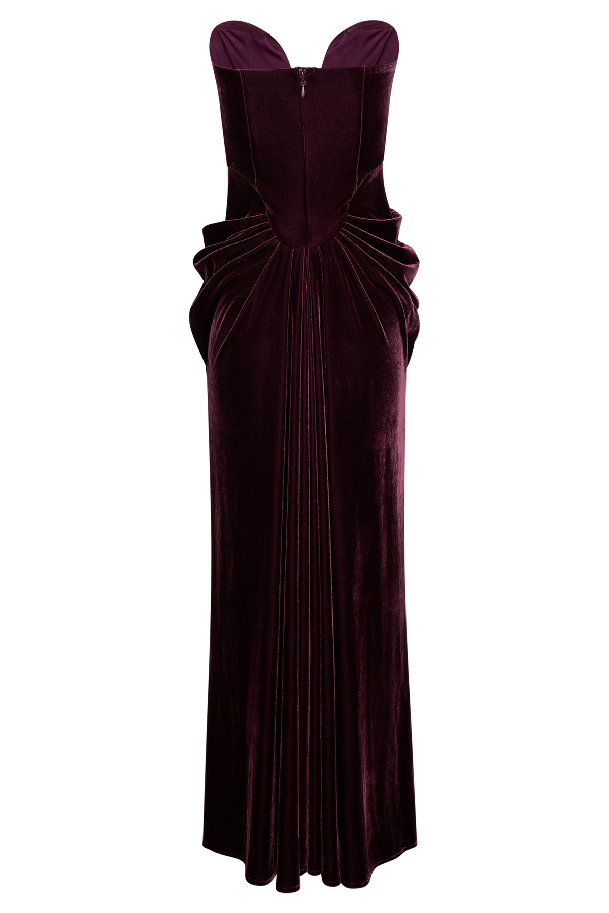 Paige Strapless Velvet Maxi Dress - Plum #8