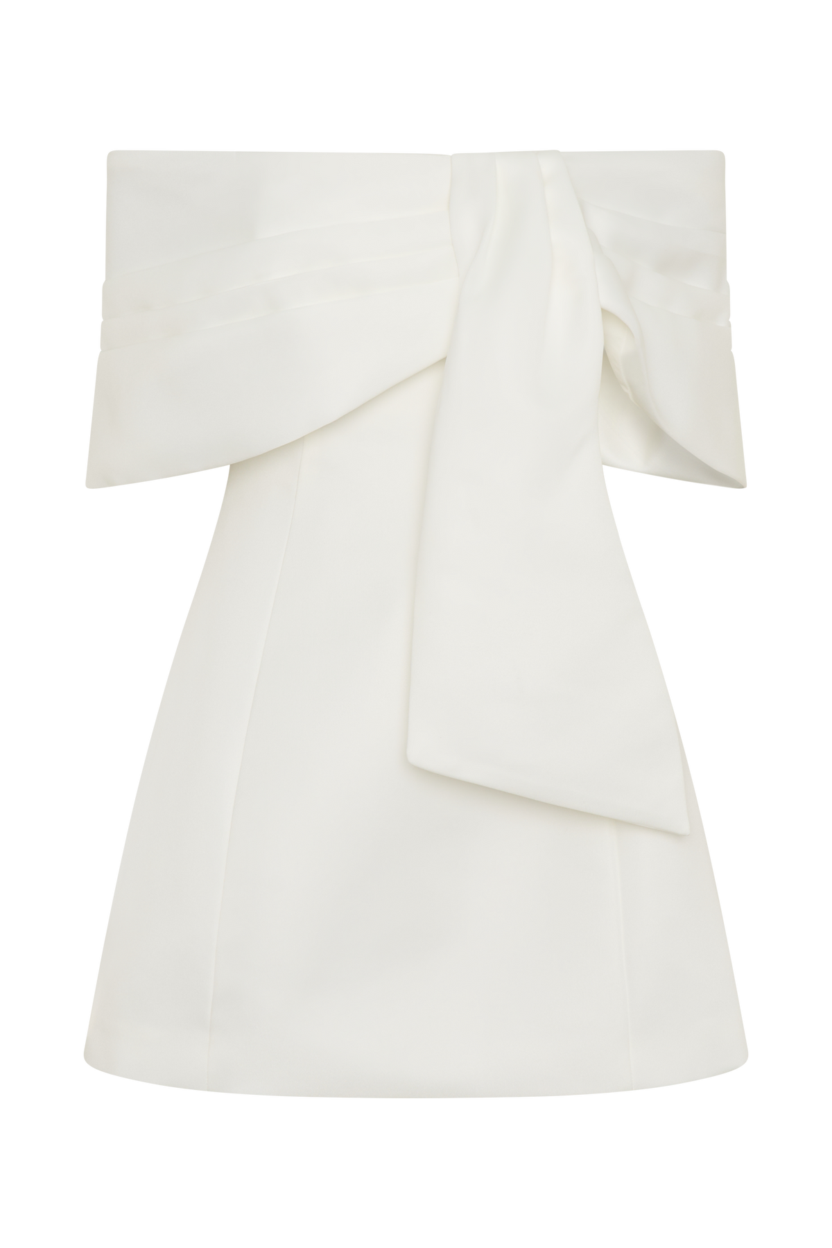 Gloria Mini Off Shoulder Drape Dress - White #8