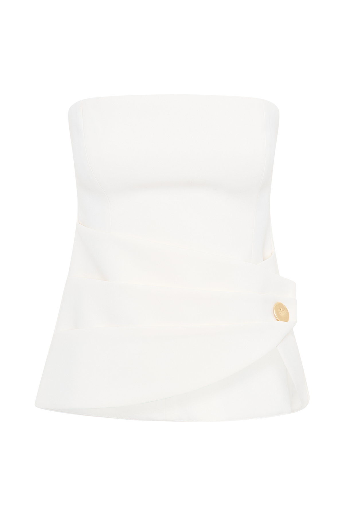 Faith Strapless Suiting Top - Ivory #8