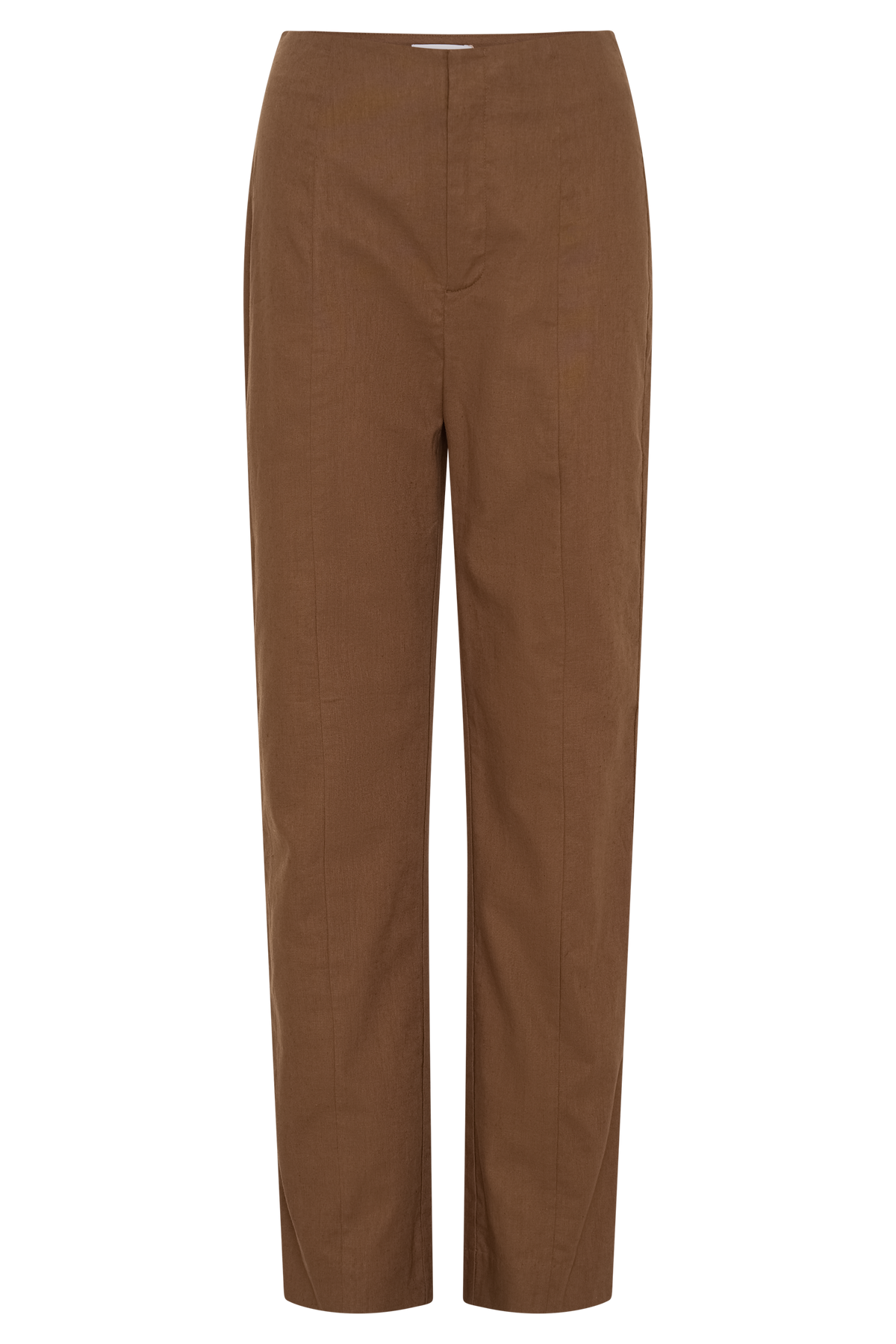 Dora Linen Straight Leg Pant - Cacao Brown #7