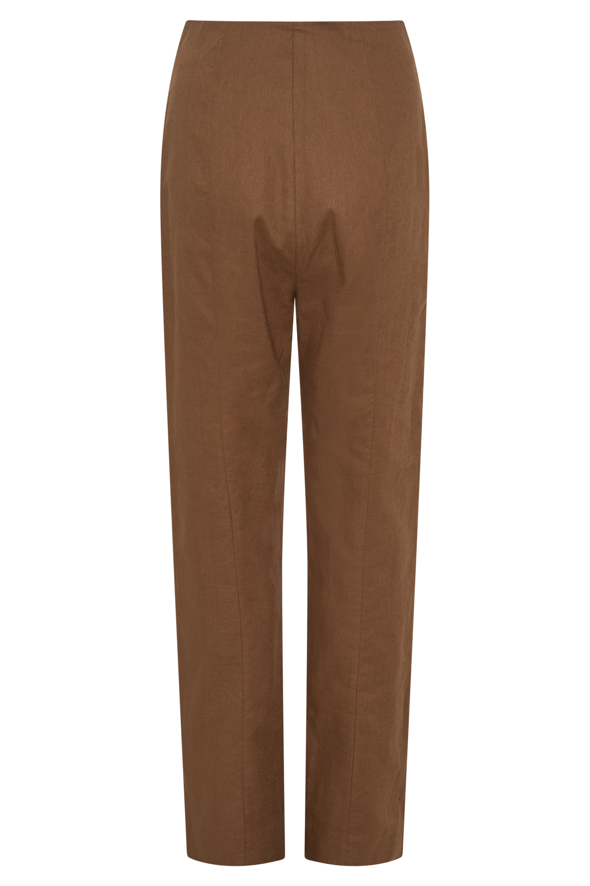 Dora Linen Straight Leg Pant - Cacao Brown