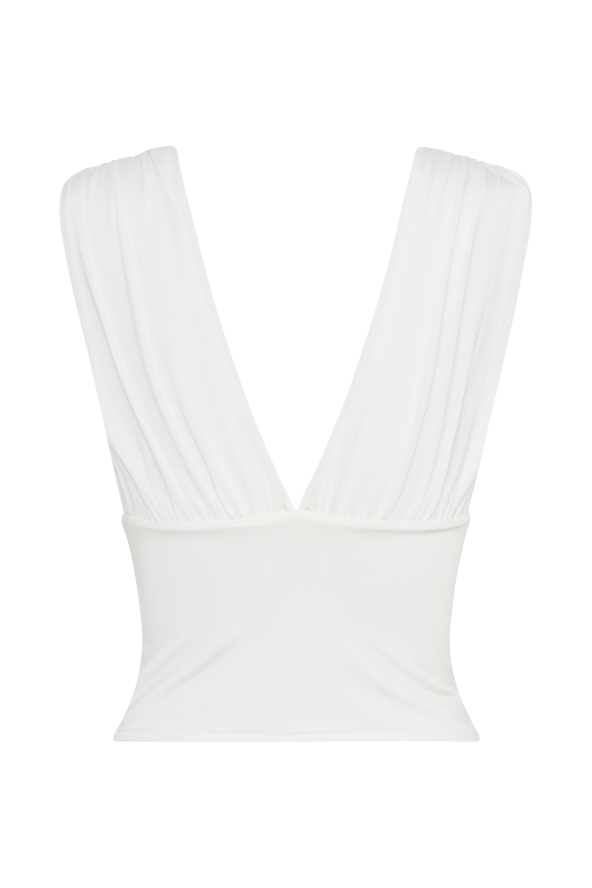 Kerrigan Slinky Ruched Sleeveless Top - White #8