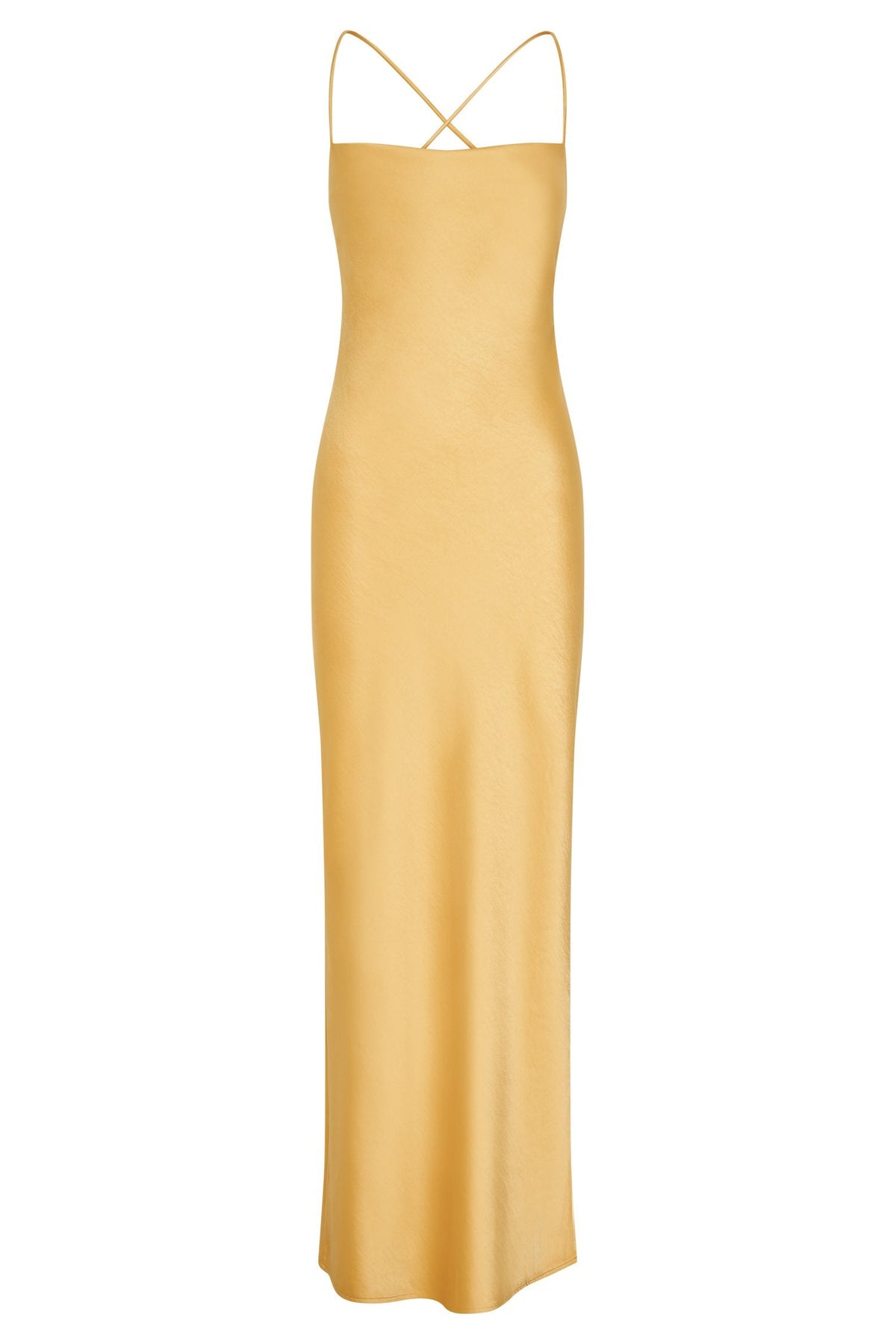 Sydney Straight Neck Slip Maxi Dress - Yellow #9