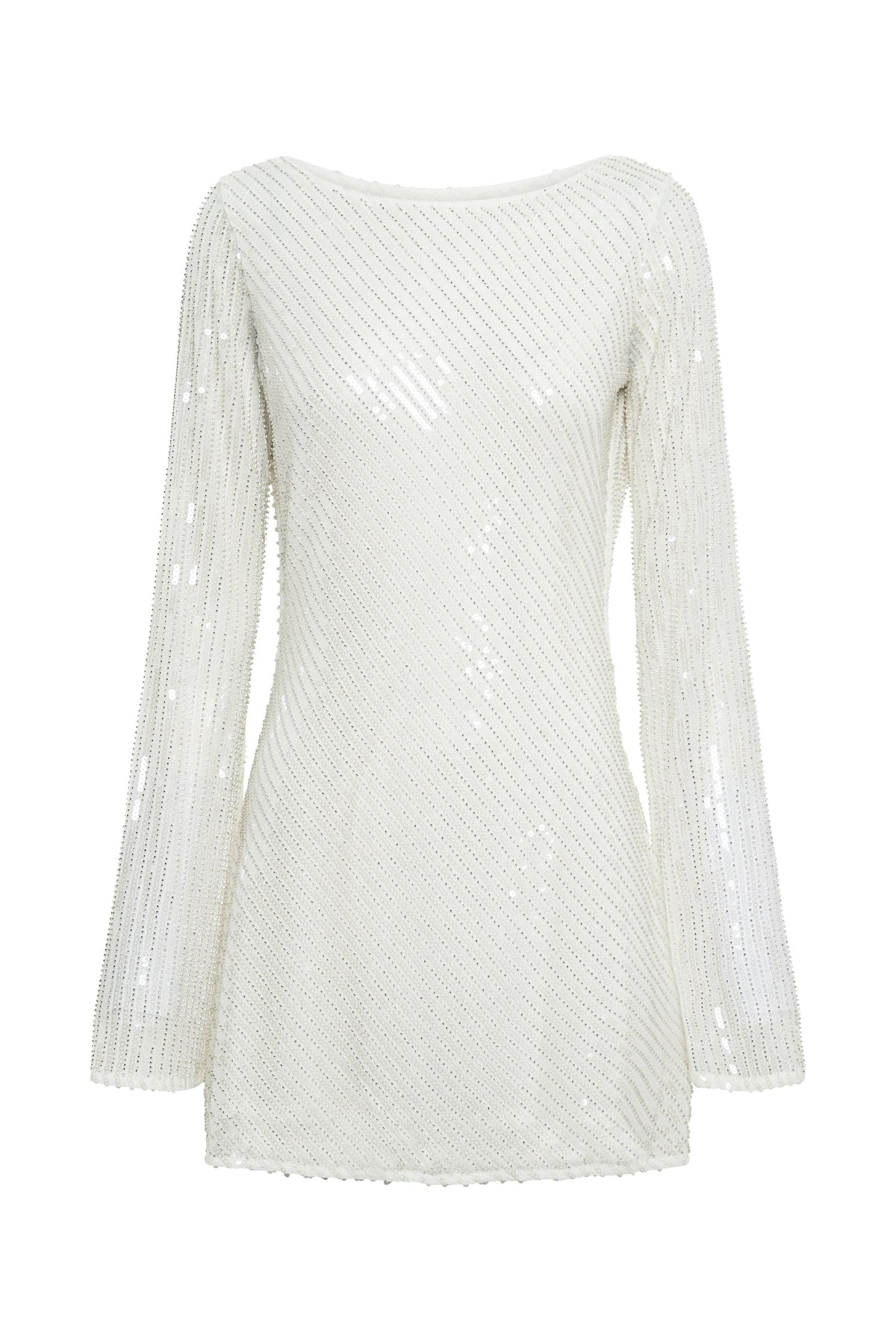 Nala Sequin Mini Dress - White #11
