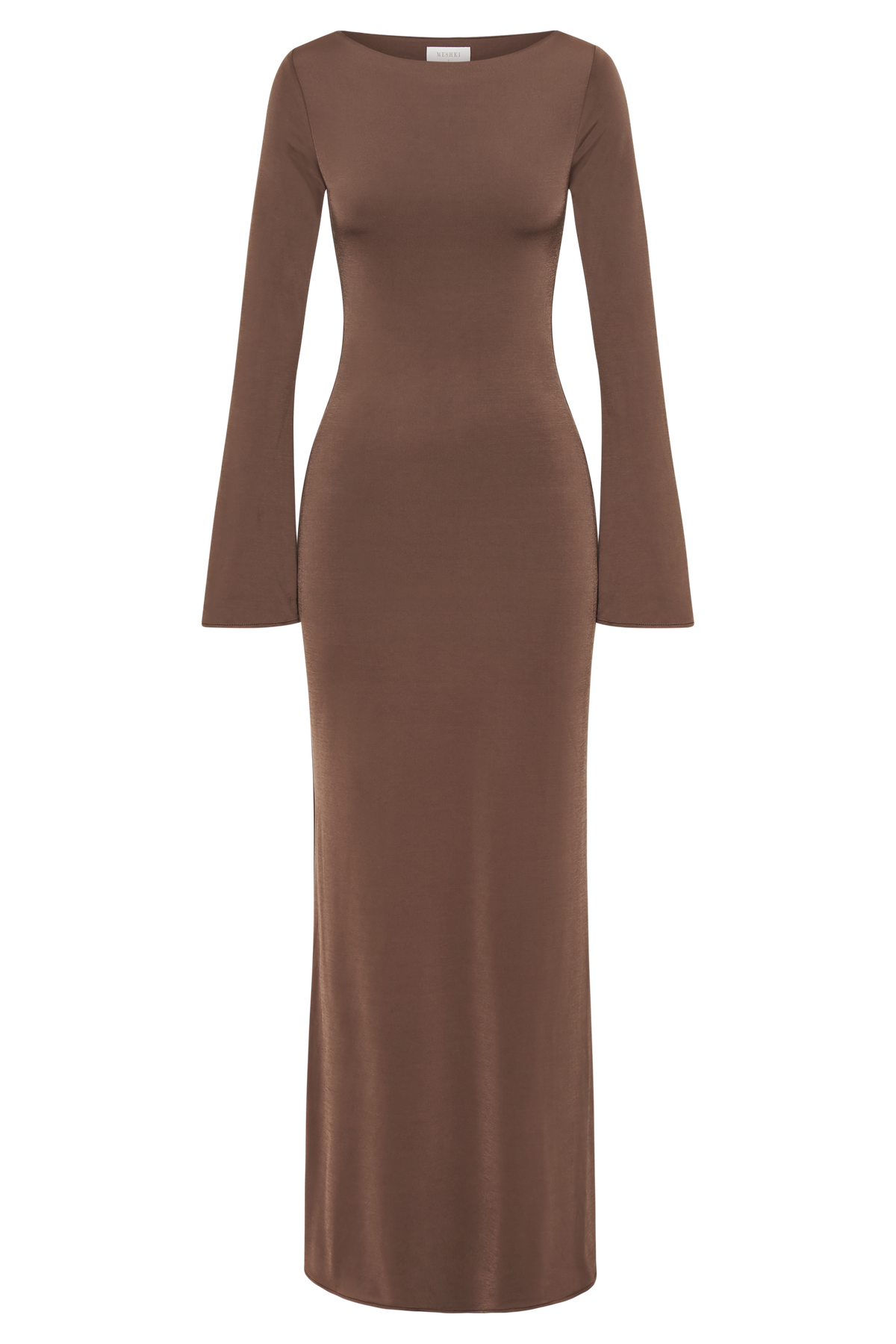Tarna Slinky Fishtail Maxi Dress - Mocha