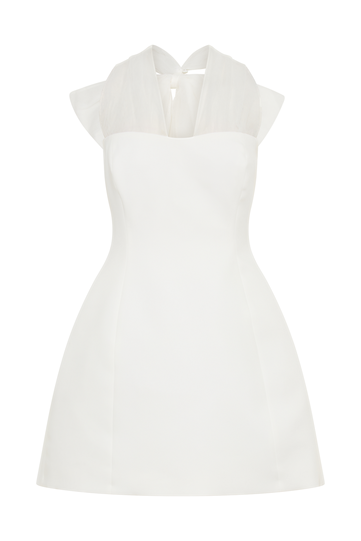Maryam Tulle Bow Mini Dress - White #12