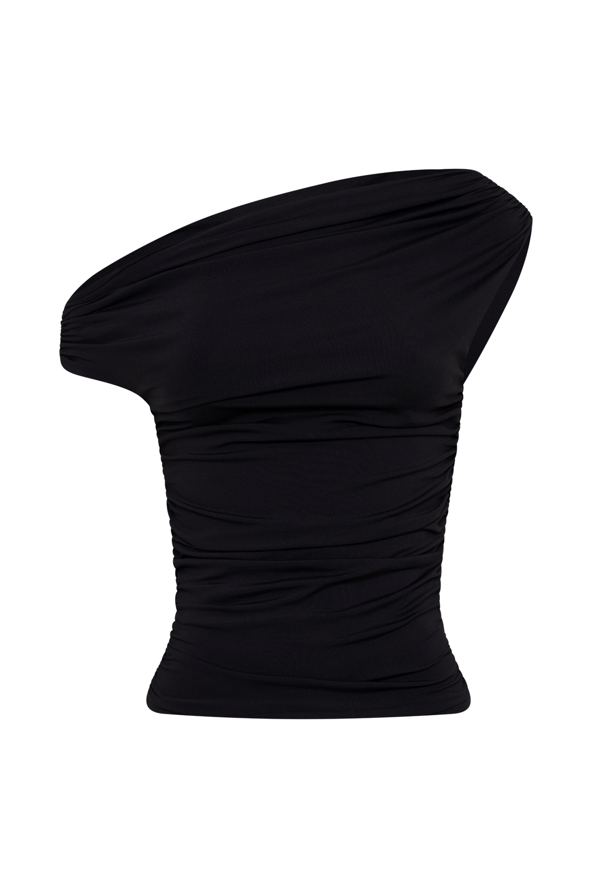 Alayna Slinky Ruched Top - Black #10