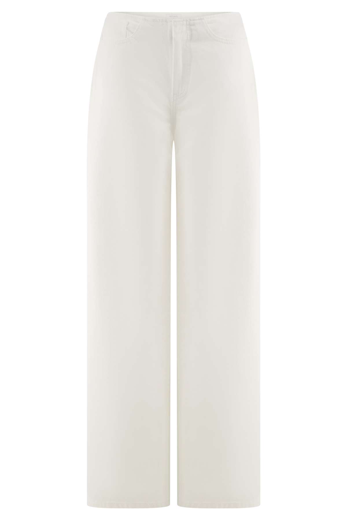 Caitlin Mid Rise Denim Jeans - White