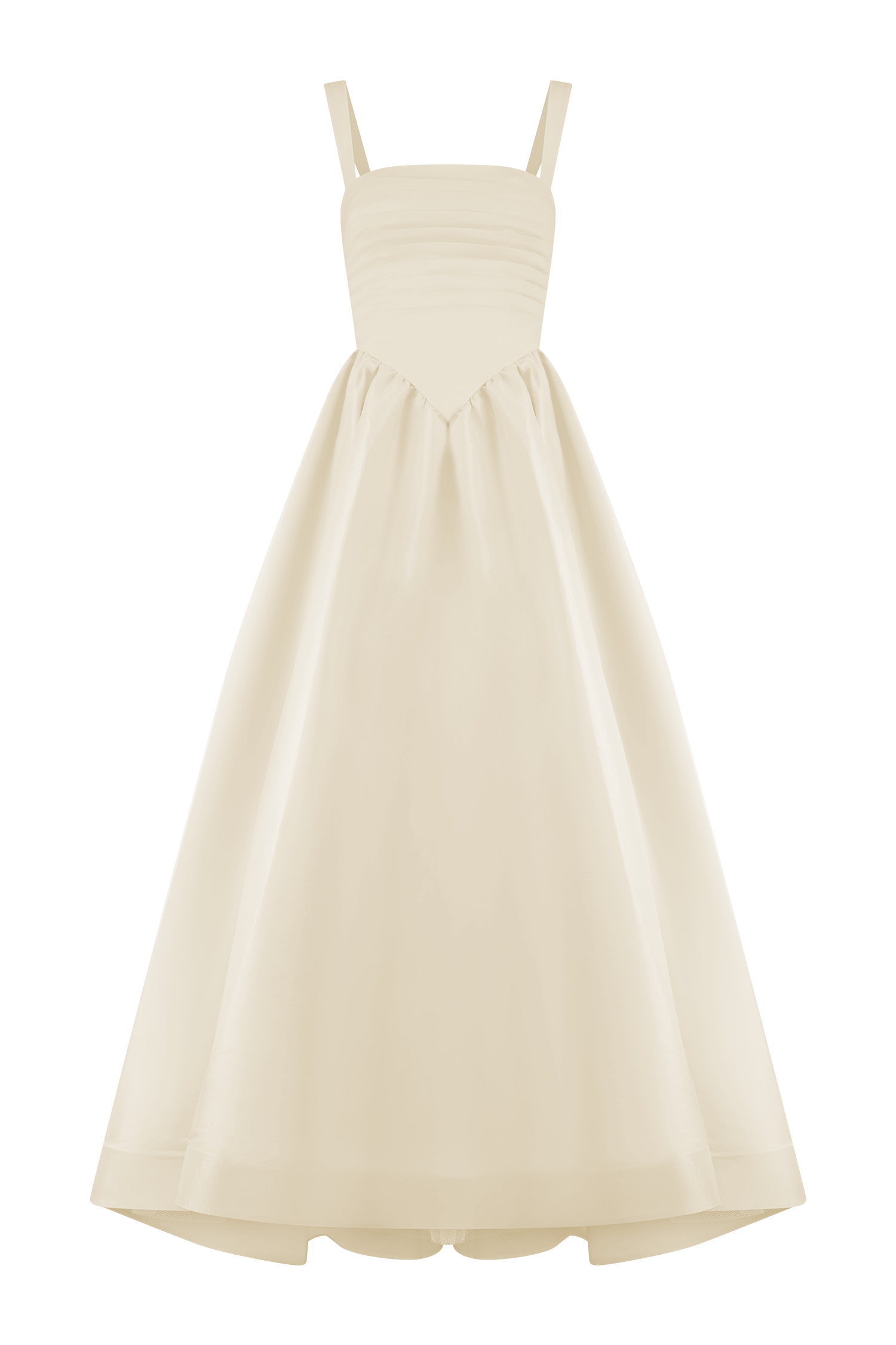 Carla Ruched Gown - Cream Ivory #10