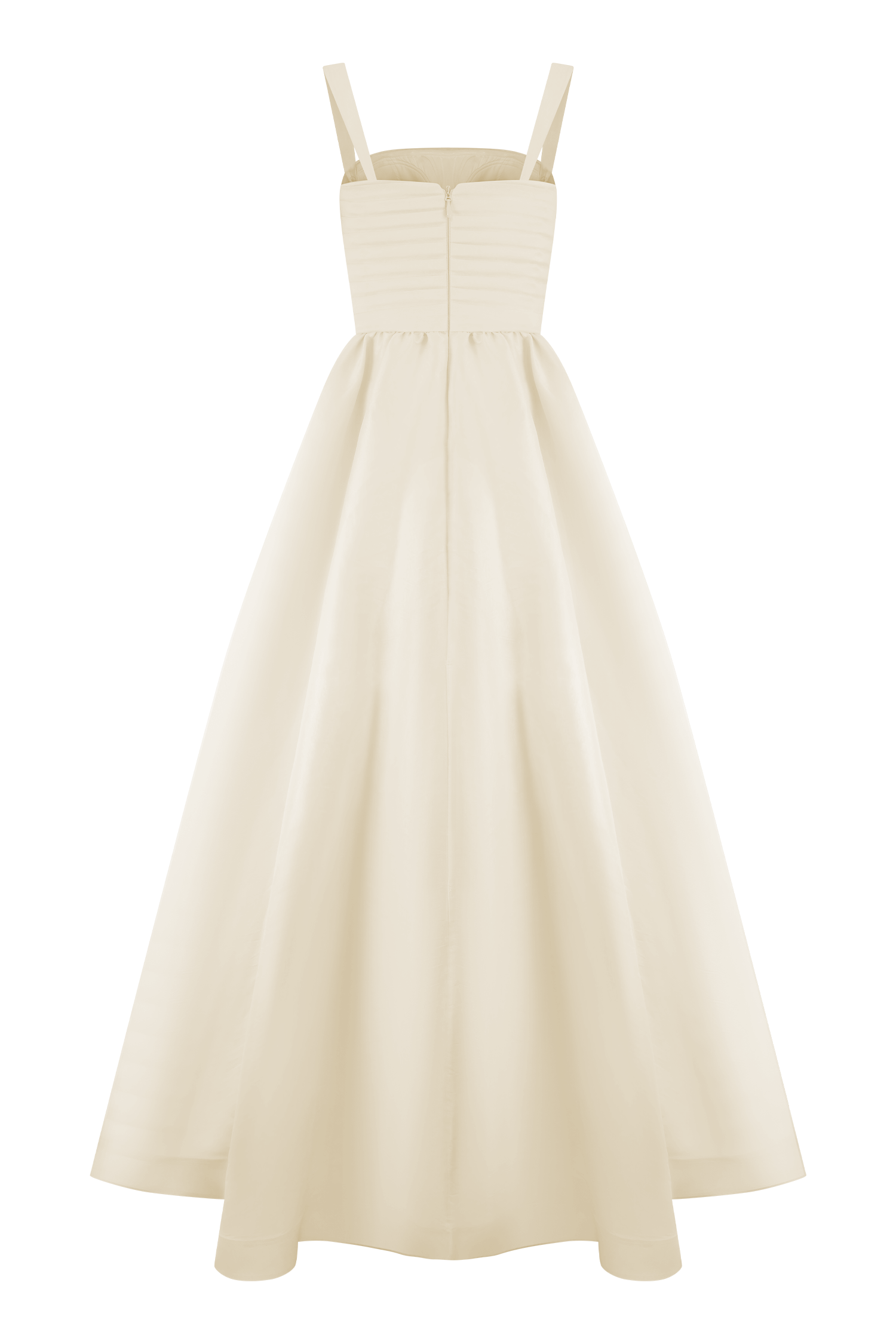 Carla Ruched Gown - Cream Ivory #9