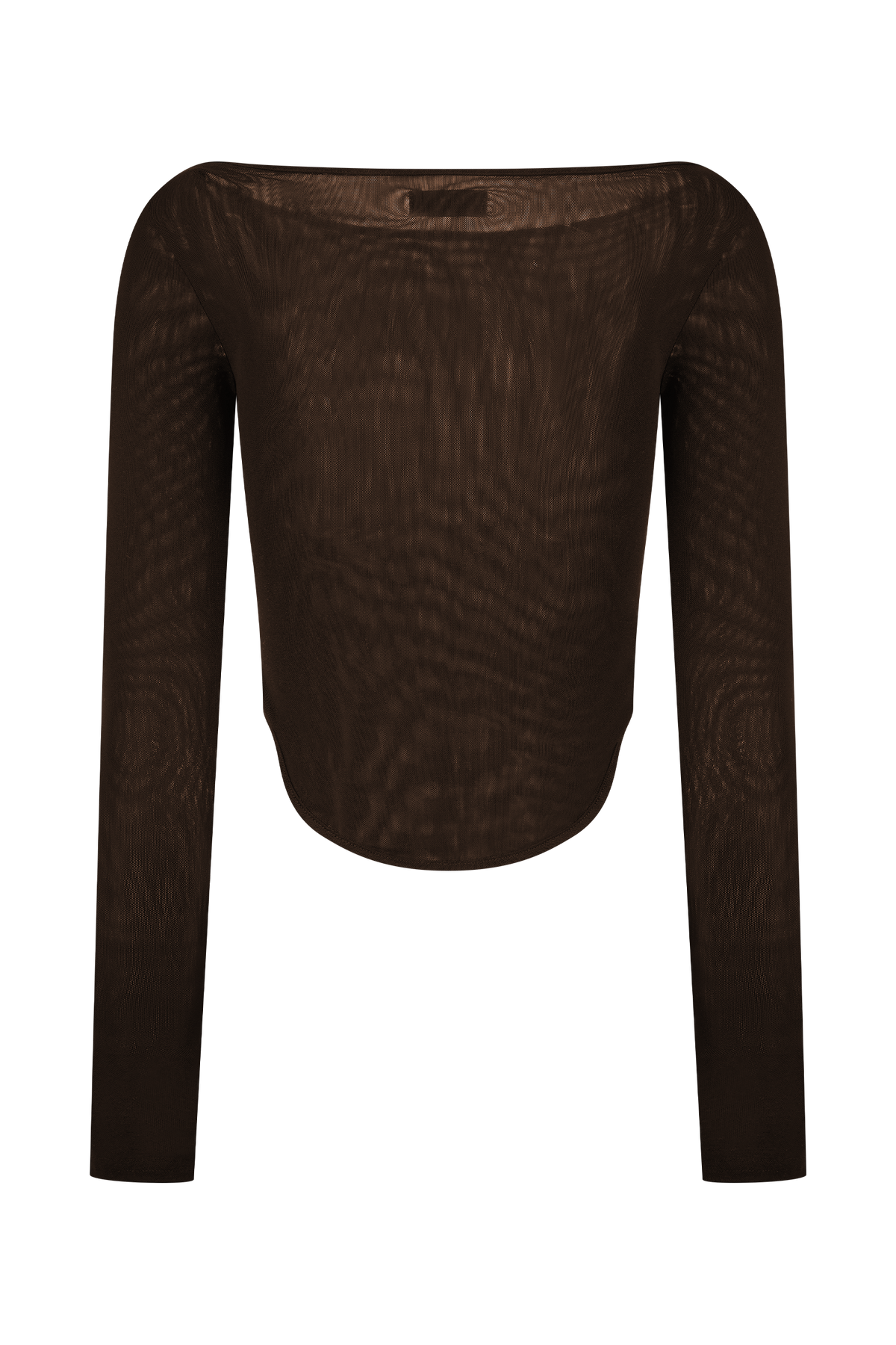 Colette Boat Neck Mesh Top - Dark Chocolate #8