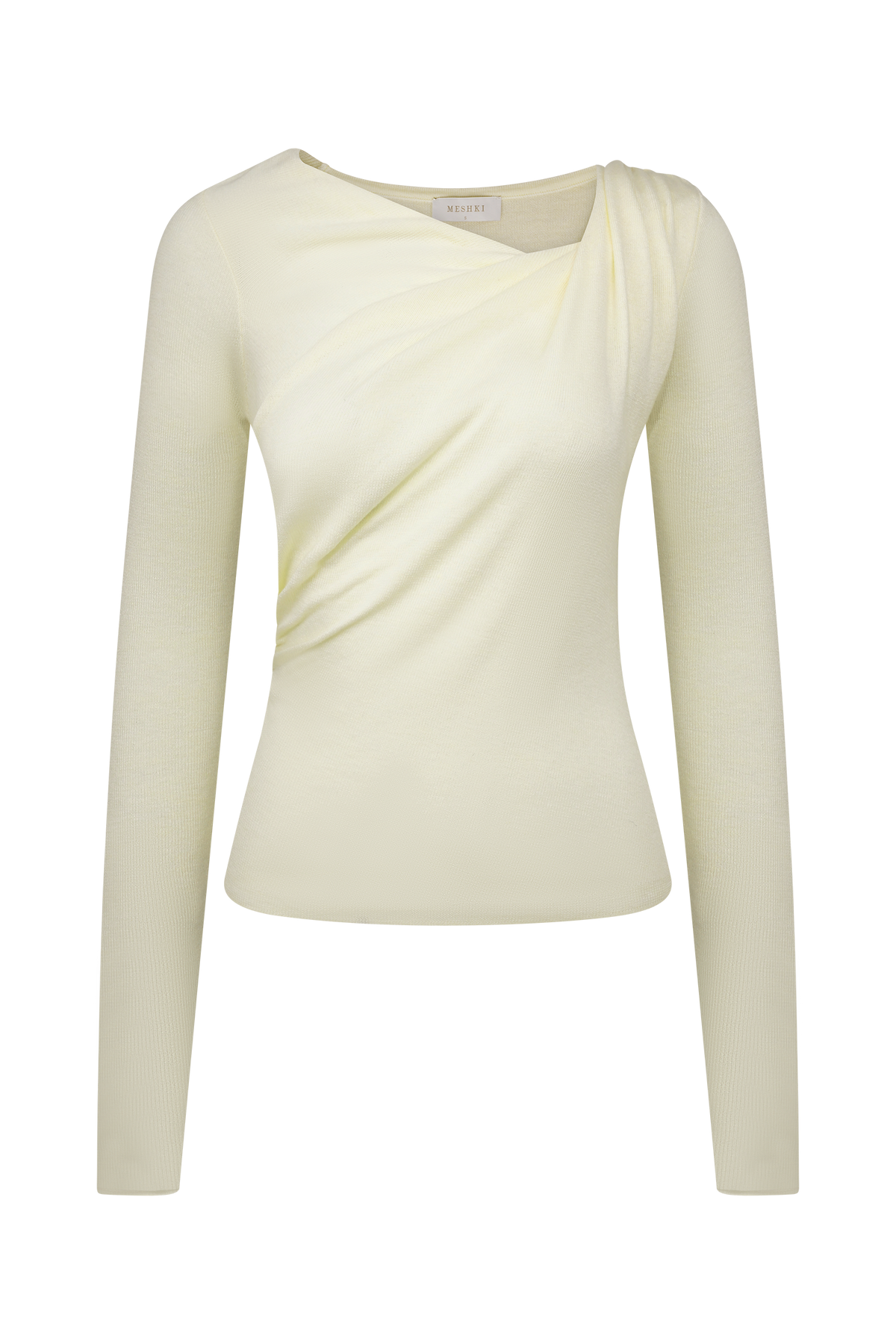 Culver Draped Twist Knit Top - Cream #7