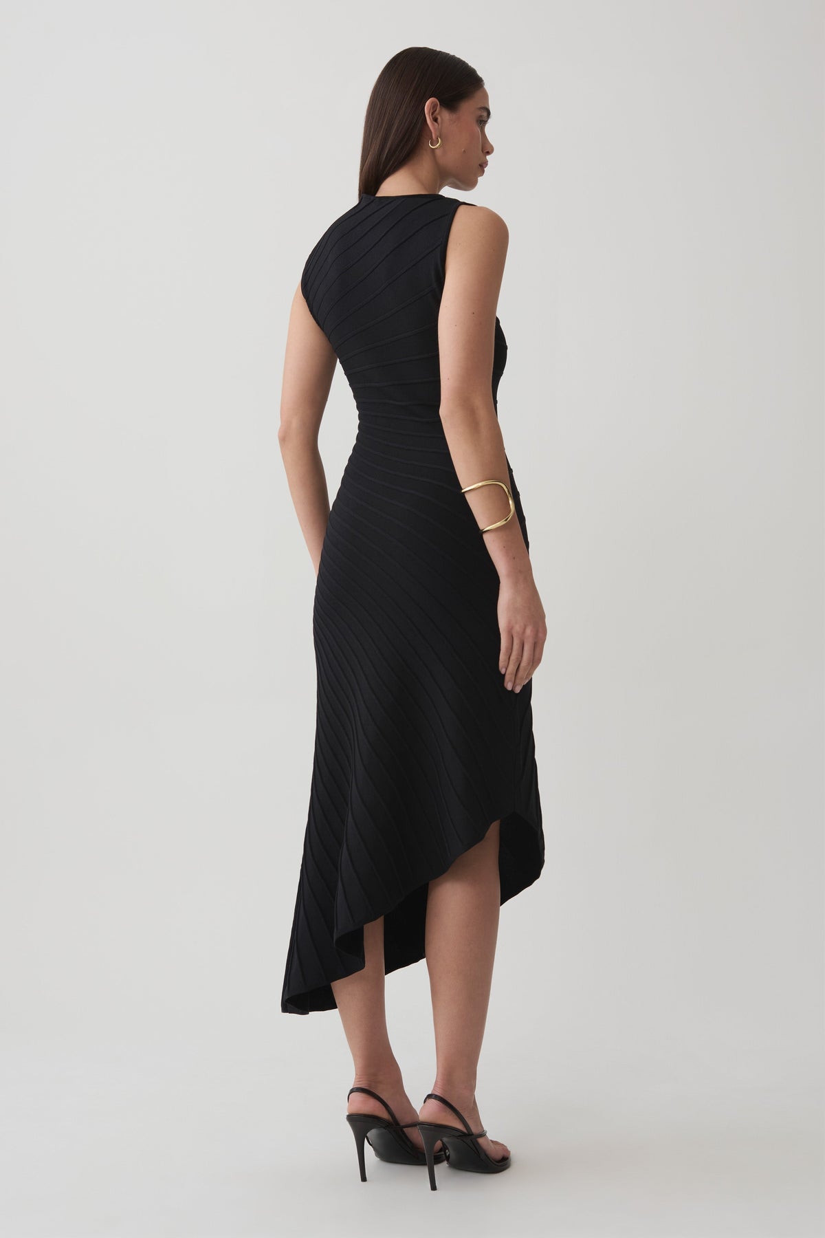 Milasandra Pleated Knit Dress - Black #2
