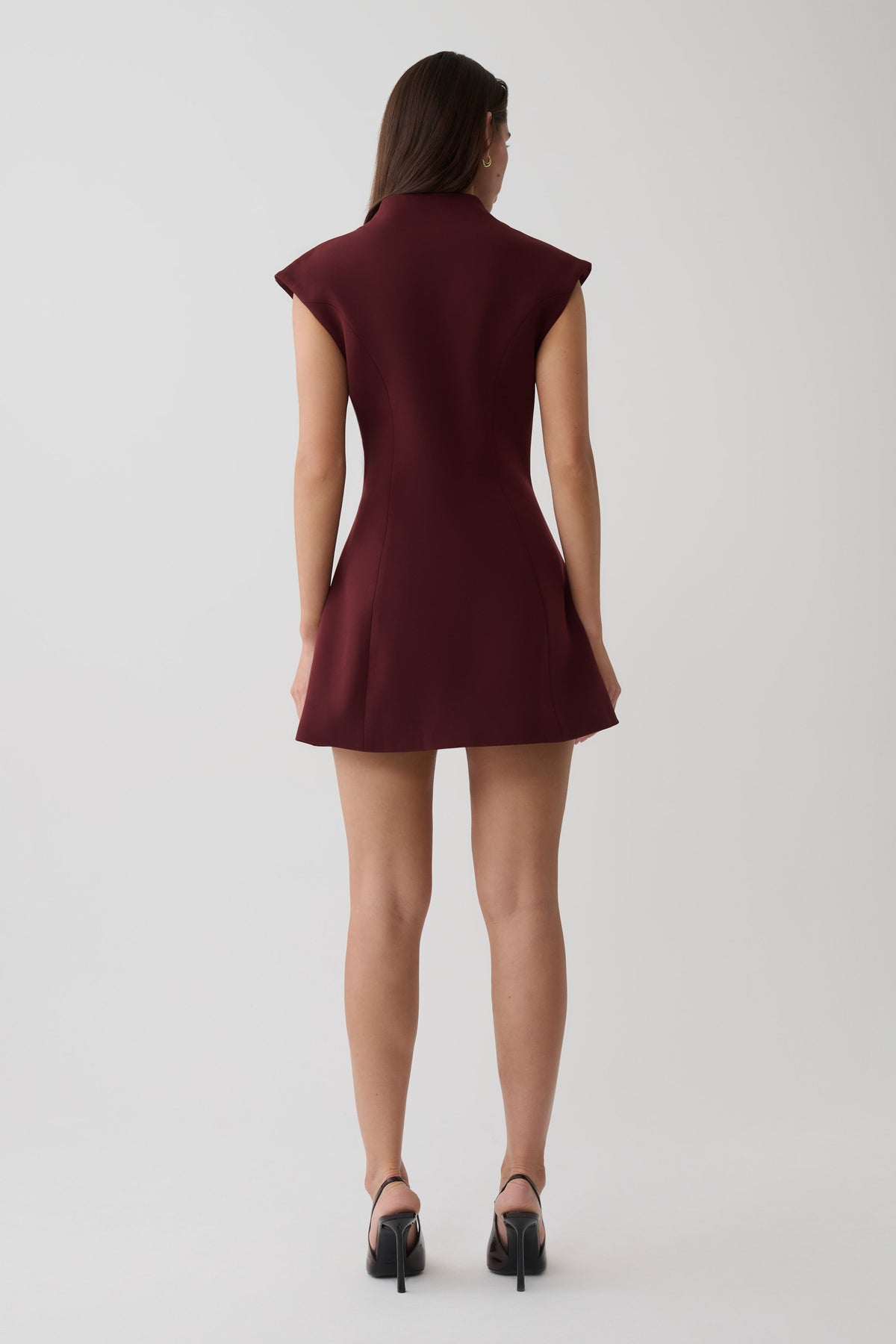 Luciana Suiting Mini Dress - Wine #2
