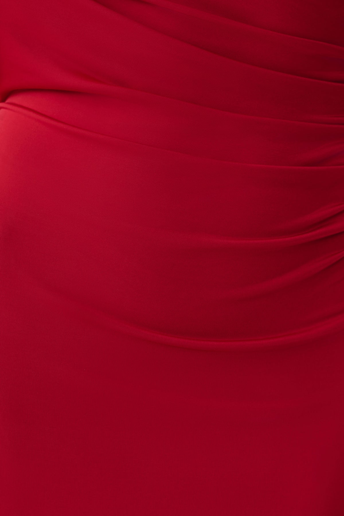 Loveday One Shoulder Sleeve Ring Dress - Red #5