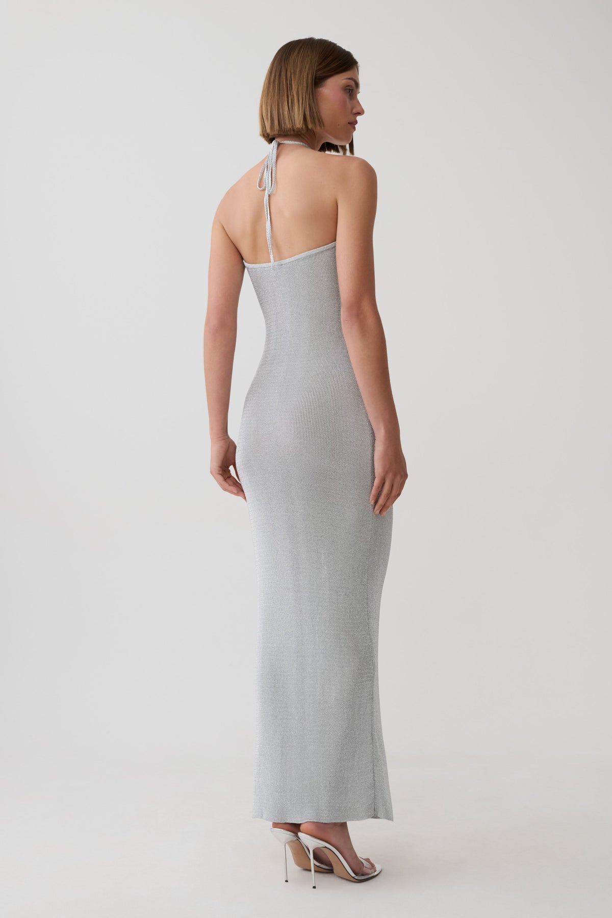 Lane Lurex Knit Maxi Dress - Silver #4