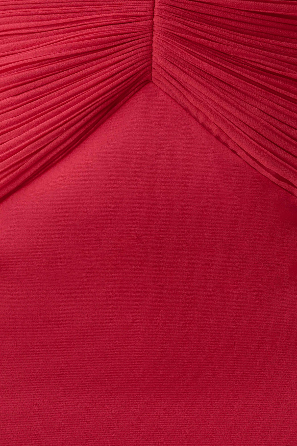 Aiyana Pleated Strapless Maxi Dress - Pomegranate