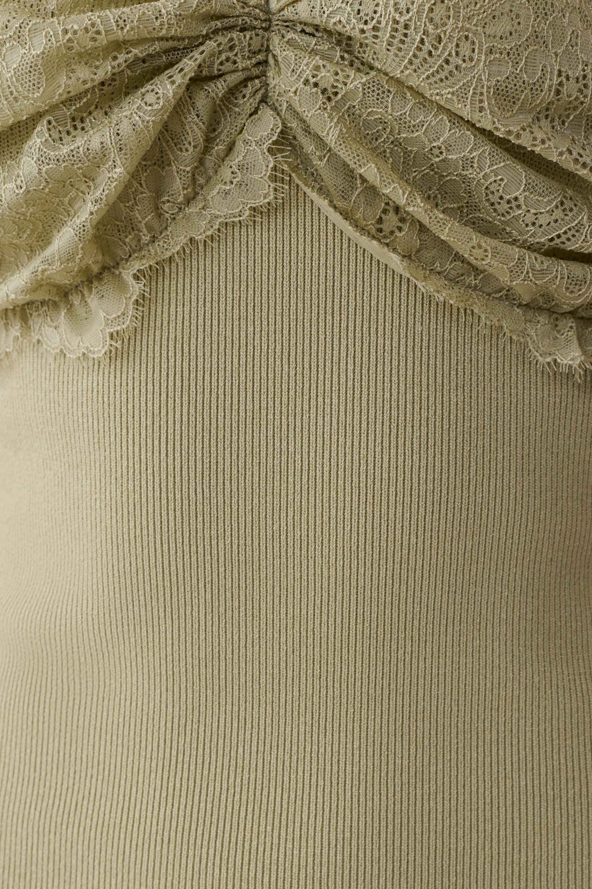 Leny Lace & Bandage Knit Maxi Dress - Green #5