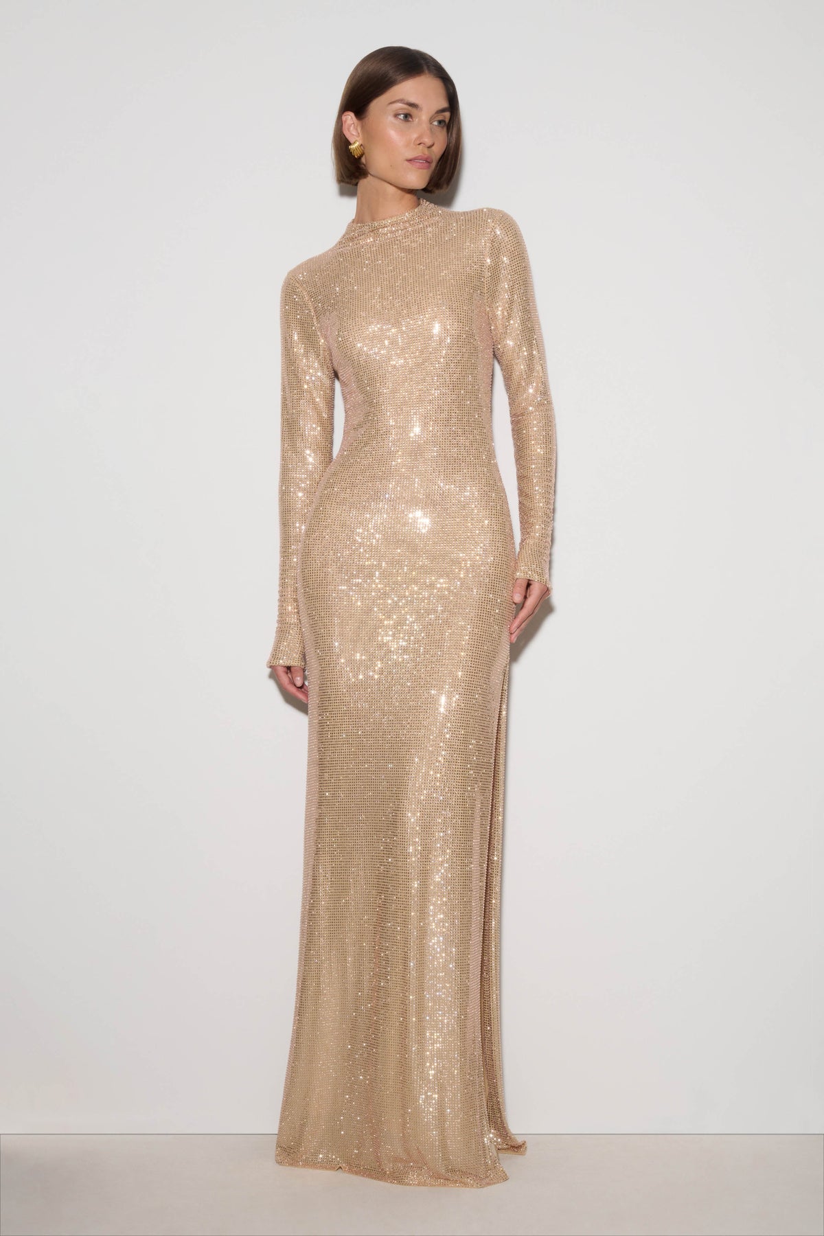 Elani Diamante Maxi Dress - Blush #6