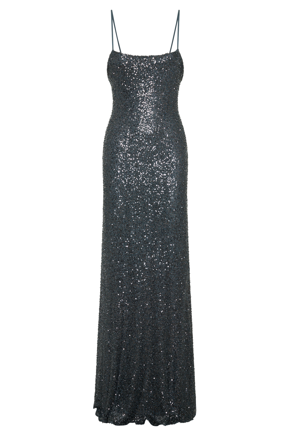 Alyah Beaded Sheer Maxi Dress - Charcoal #2