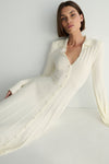 Maddie Long Sleeve Knit Midi Dress - Ivory
