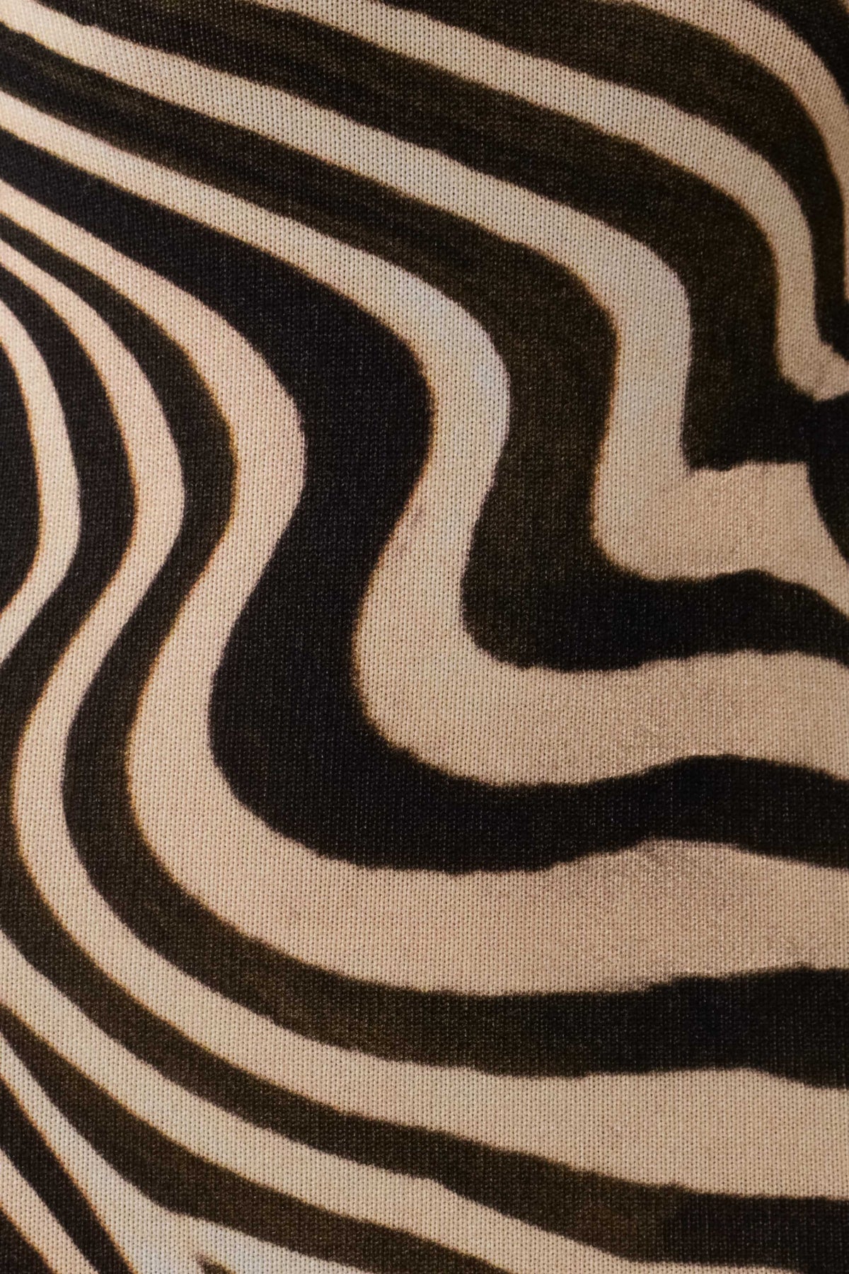Darla Deep V Knit Midi Dress - Zebra Print #5