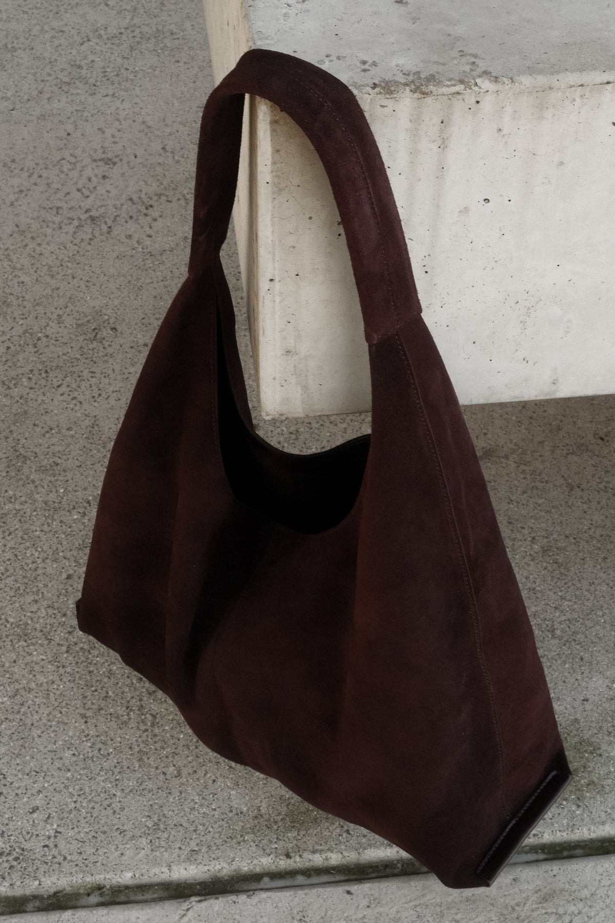 Hazel Slouchy Suede Bag - Burgundy #3