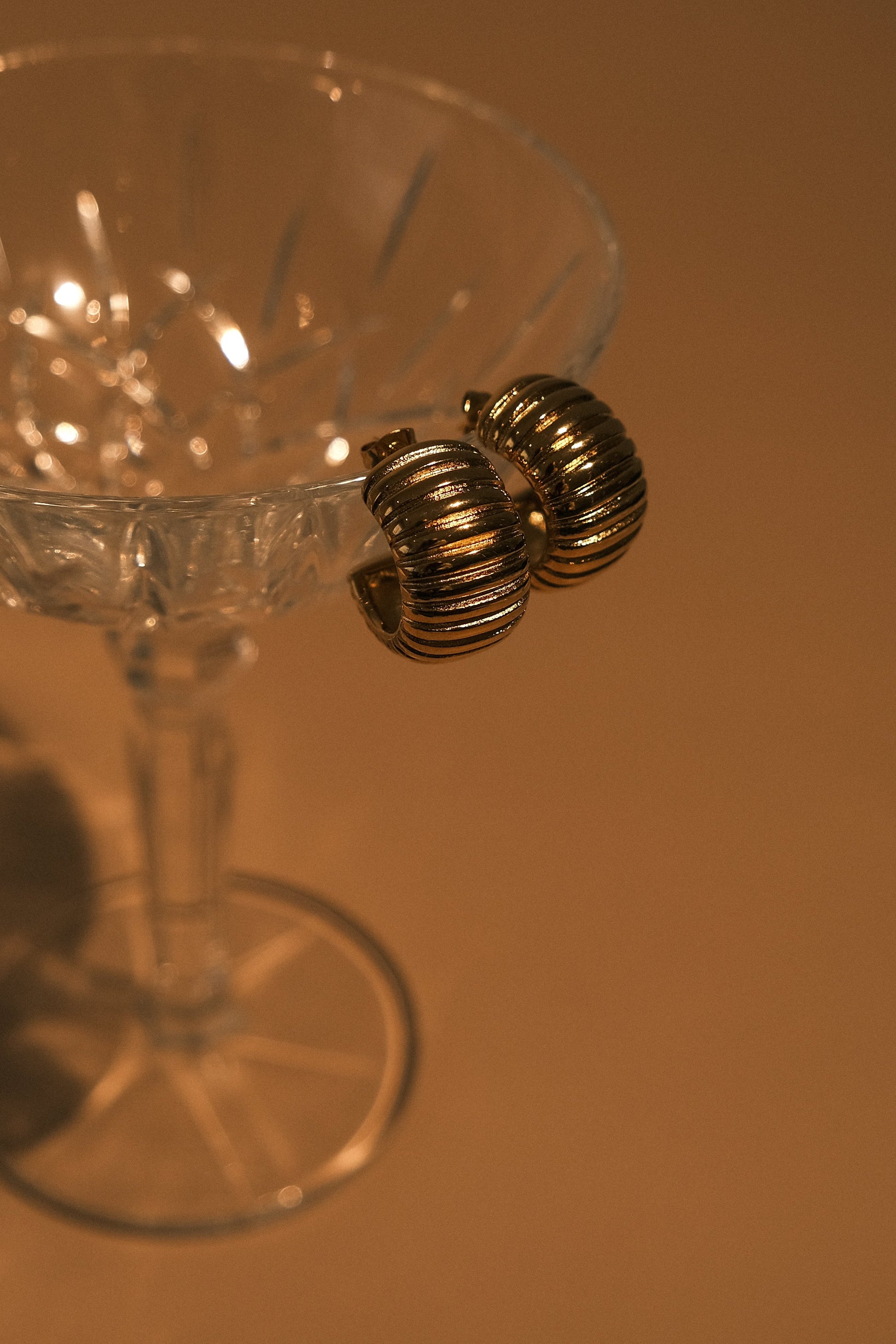 Amelia Textured Hoop - Gold #2