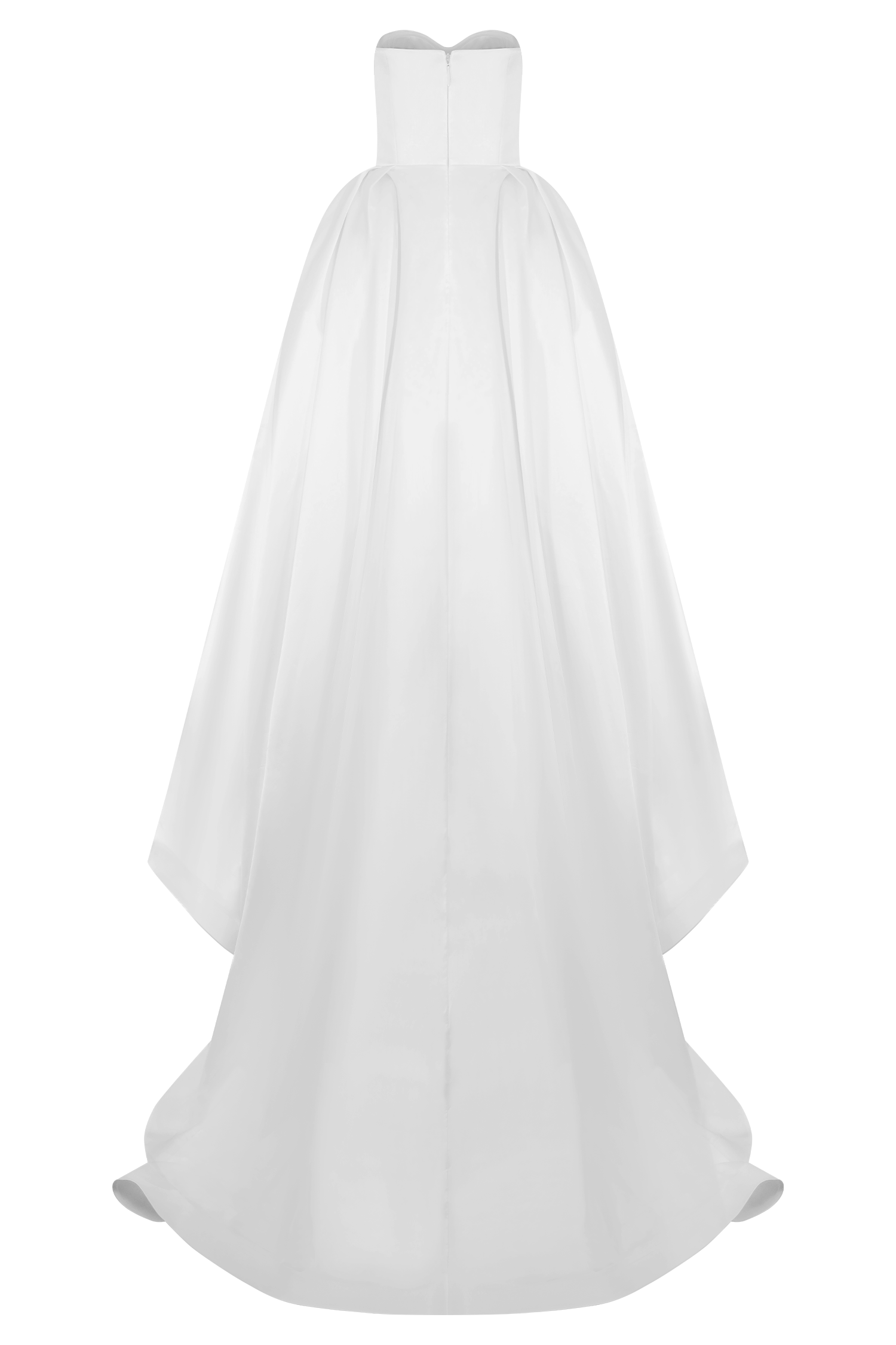 Delphine Satin Strapless Maxi Gown - White #9