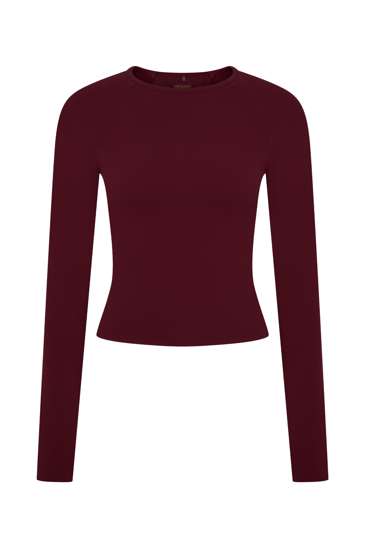 Eliana Long Sleeve Active Top - Burgundy