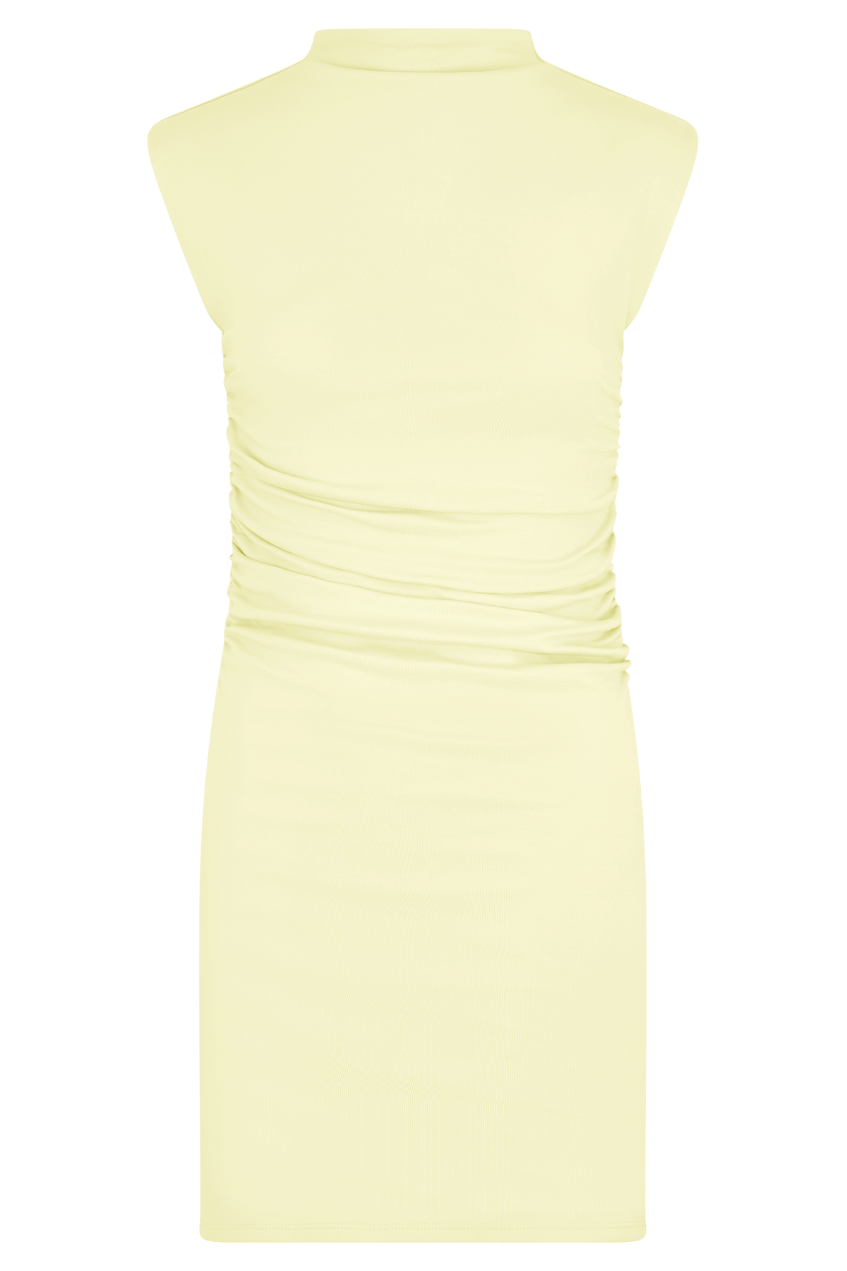 Elliot High Neck Sleeveless Mini Dress - Pale Lemon #9