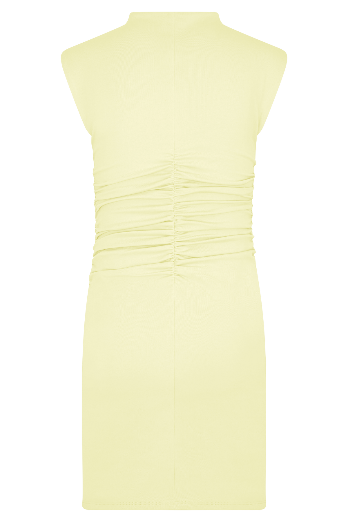 Elliot High Neck Sleeveless Mini Dress - Pale Lemon #8