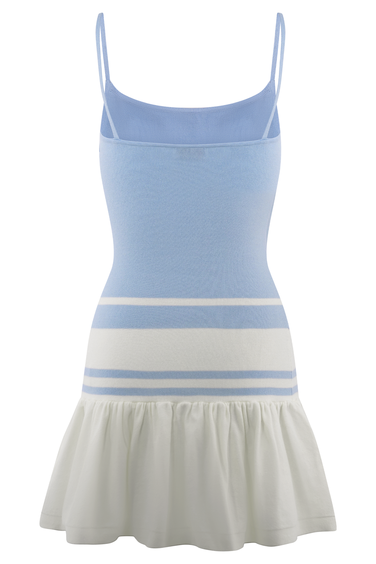 Ellison Contrast Knit Mini Dress - Blue/White #6