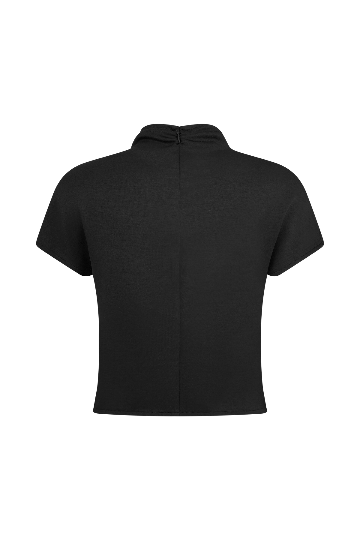 Eris High Neck Scuba Jersey Top - Black #6