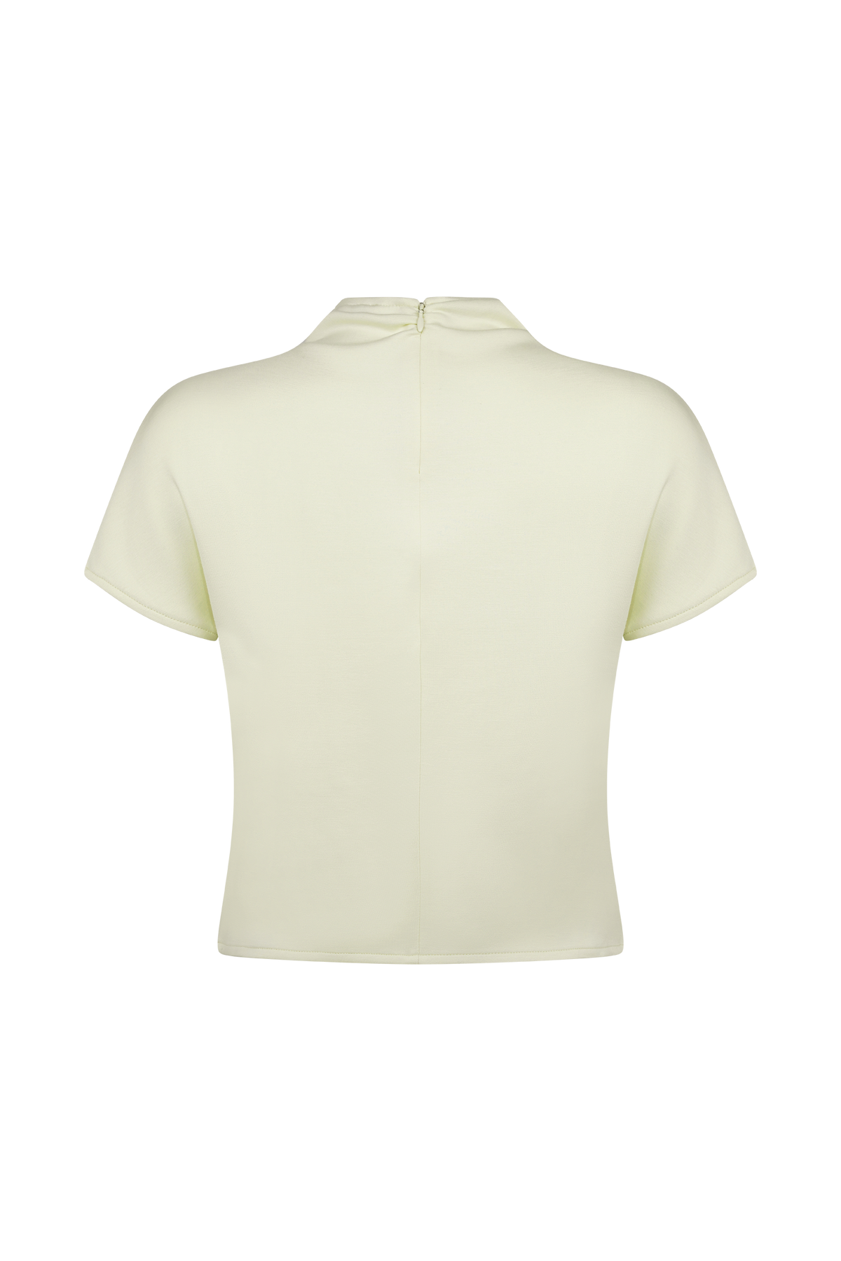 Eris High Neck Scuba Jersey Top - Ivory #10
