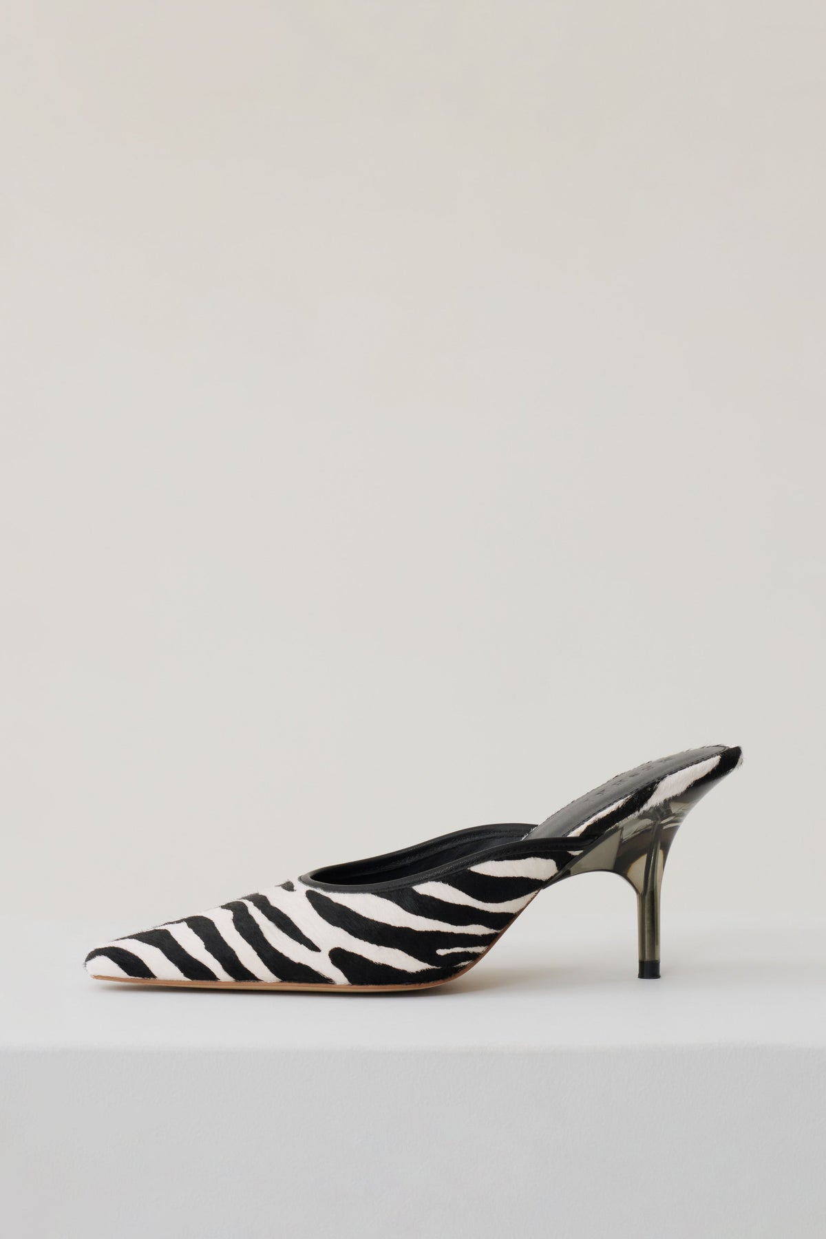 Jules Pointed Toe Mule - Zebra Print #3