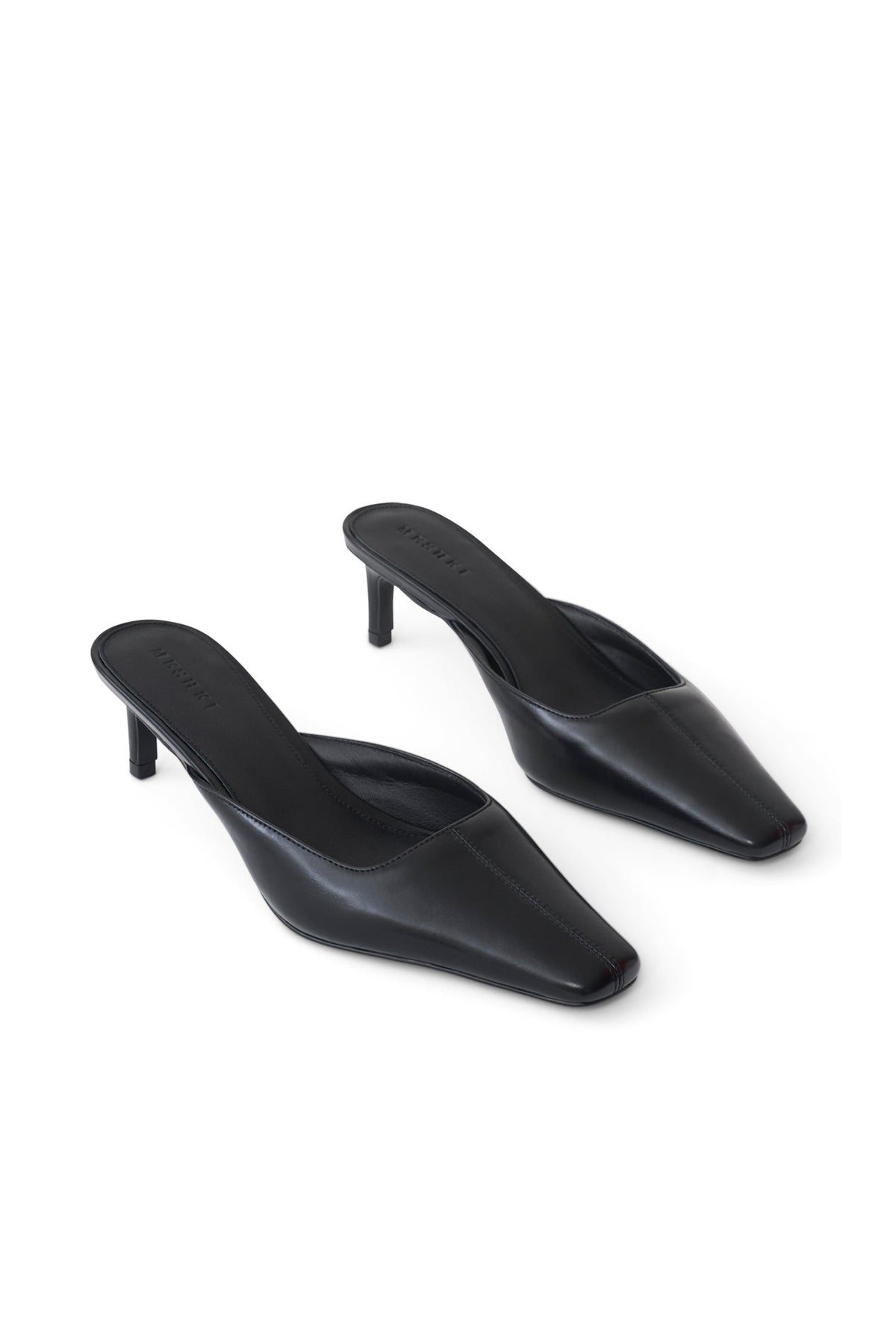 Stevie Pointed Square Toe Mule - Black