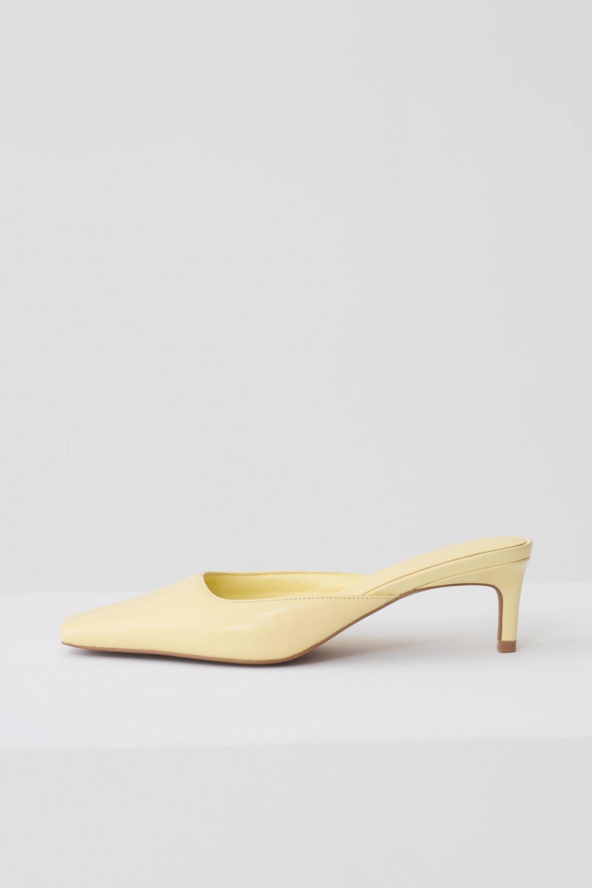 Stevie Pointed Square Toe Mule - Lemon #3