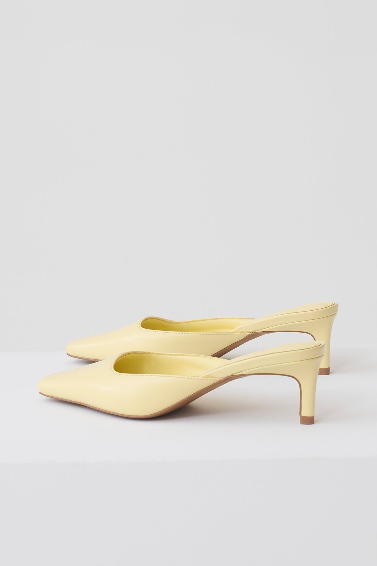 Stevie Pointed Square Toe Mule - Lemon #2