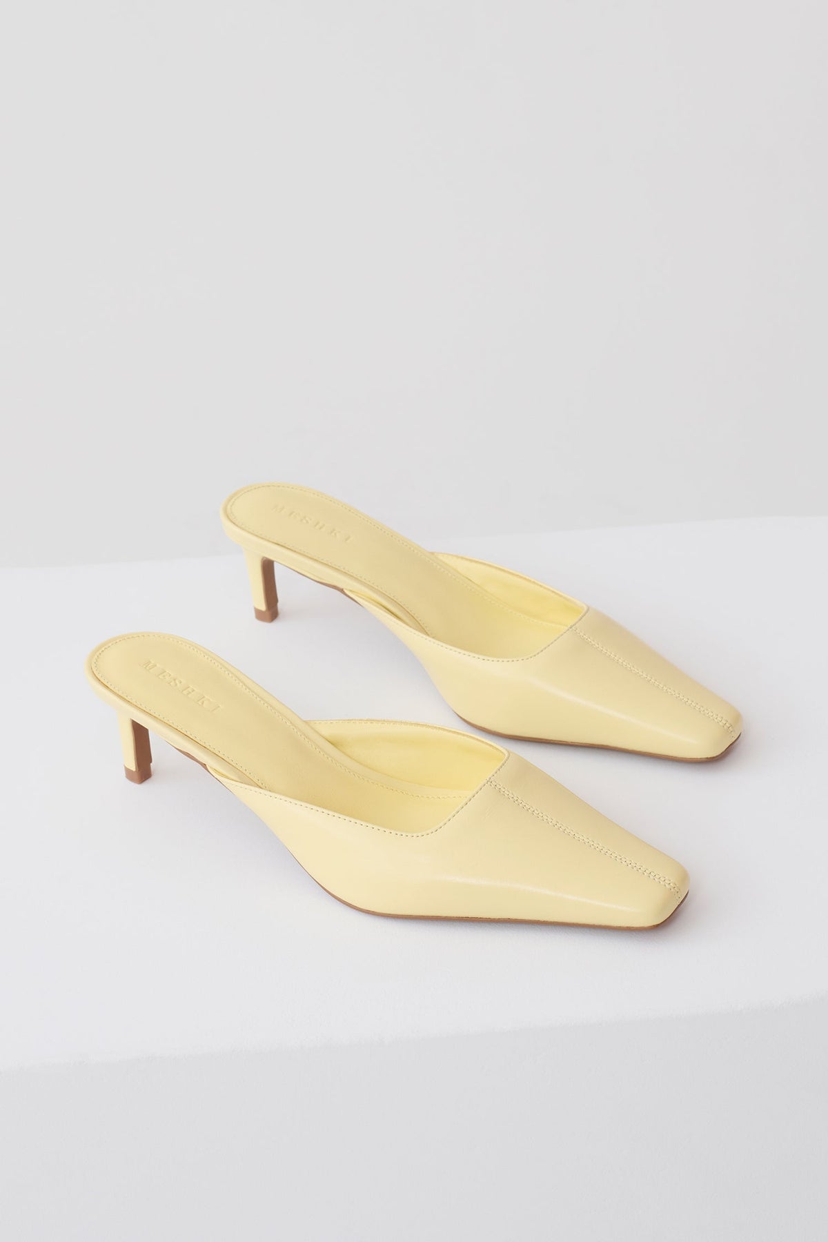Stevie Pointed Square Toe Mule - Lemon #4