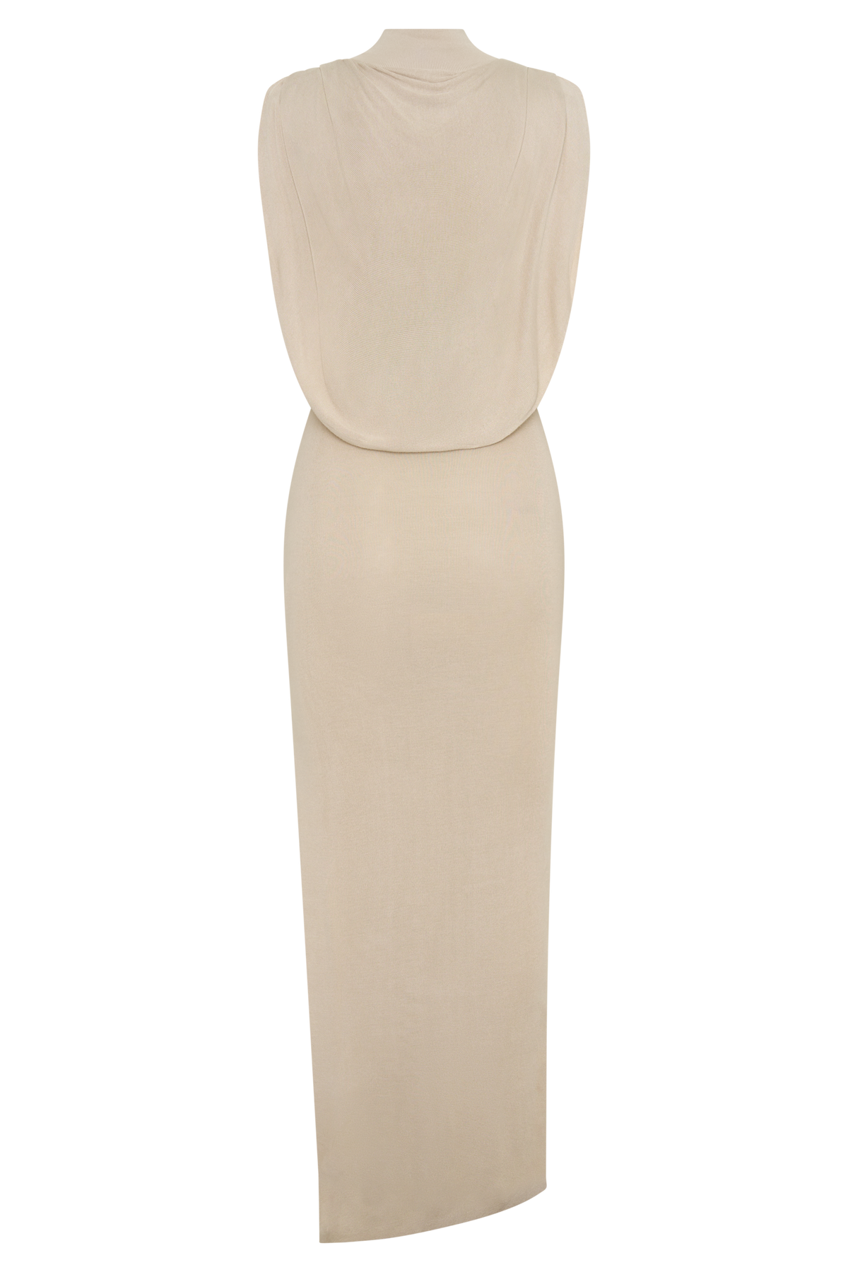 Alexandre Drape Front Knit Maxi Dress - Nude